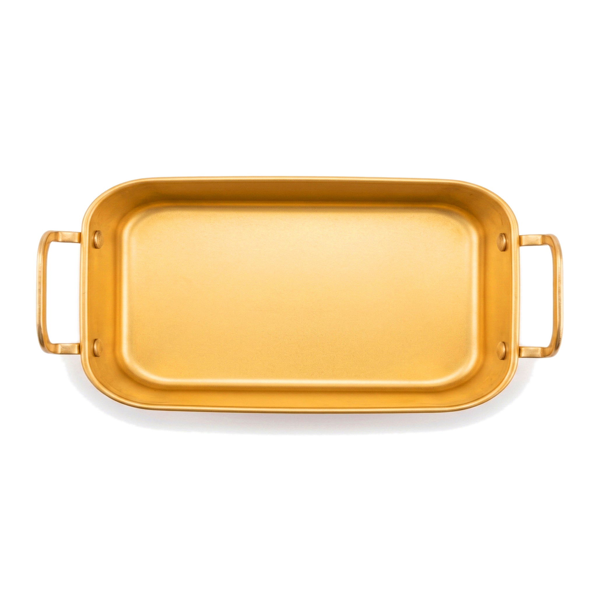 T.D.L Stainless Steel Electric Golden Coating Rectangular Deep Serving Trays