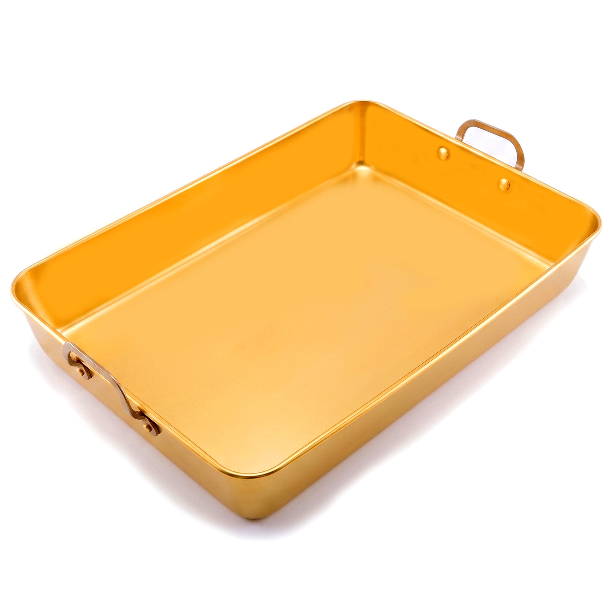 T.D.L Stainless Steel Electric Golden Coating Rectangular Deep Serving Trays