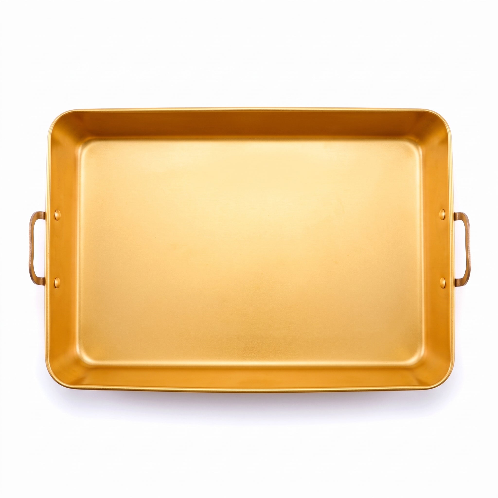T.D.L Stainless Steel Electric Golden Coating Rectangular Deep Serving Trays
