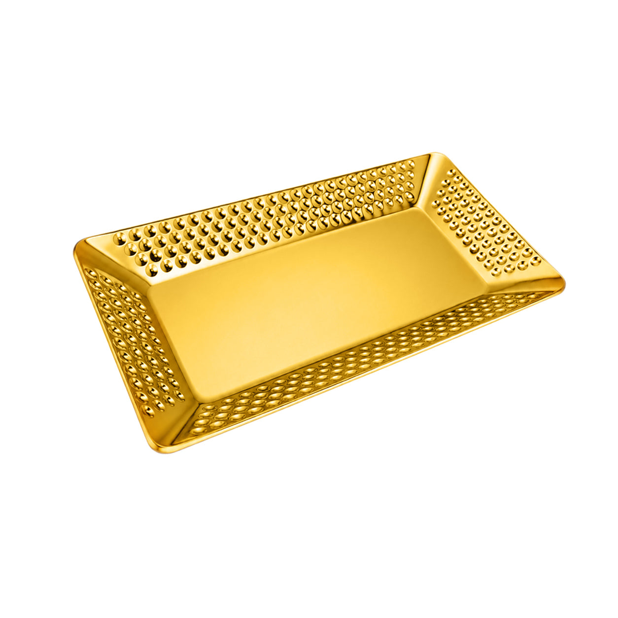 T.D.L Stainless Steel Electric Golden Coating Rectangular Serving Trays