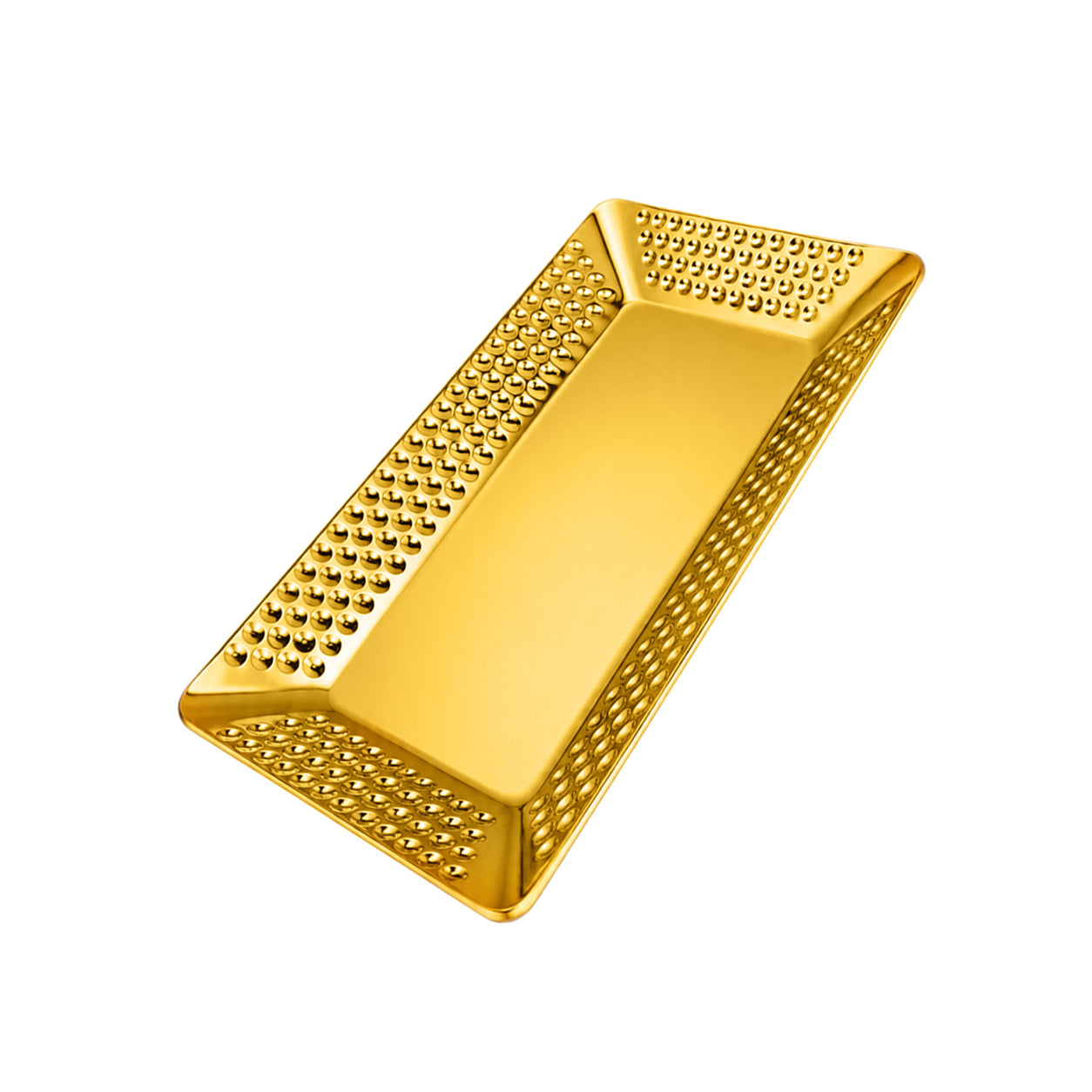 T.D.L Stainless Steel Electric Golden Coating Rectangular Serving Trays