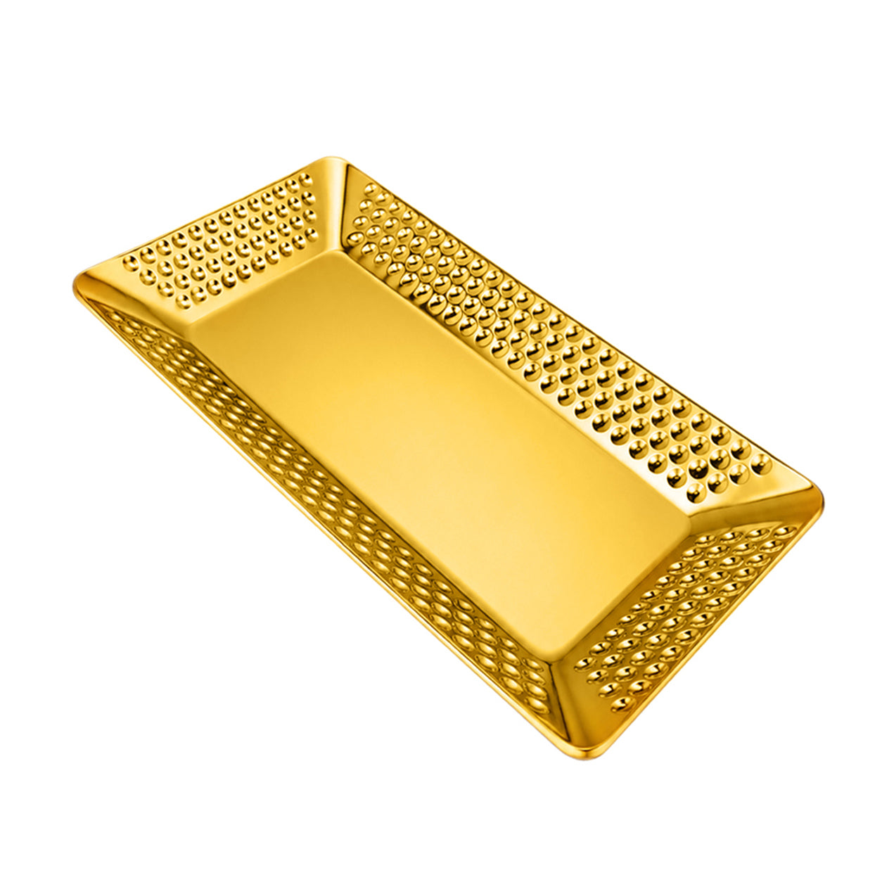 T.D.L Stainless Steel Electric Golden Coating Rectangular Serving Trays
