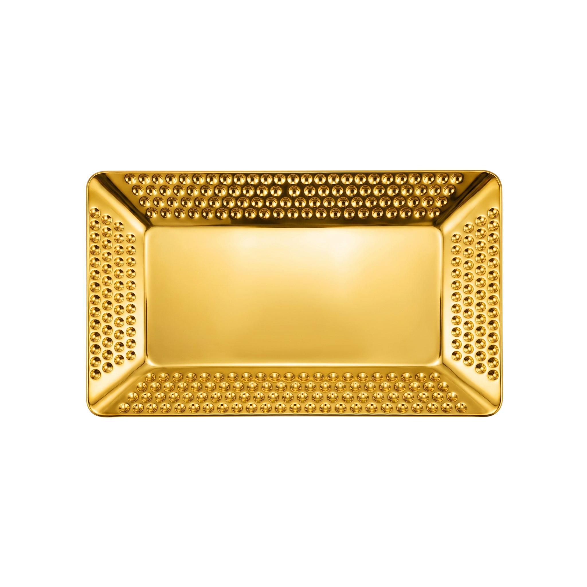 T.D.L Stainless Steel Electric Golden Coating Rectangular Serving Trays