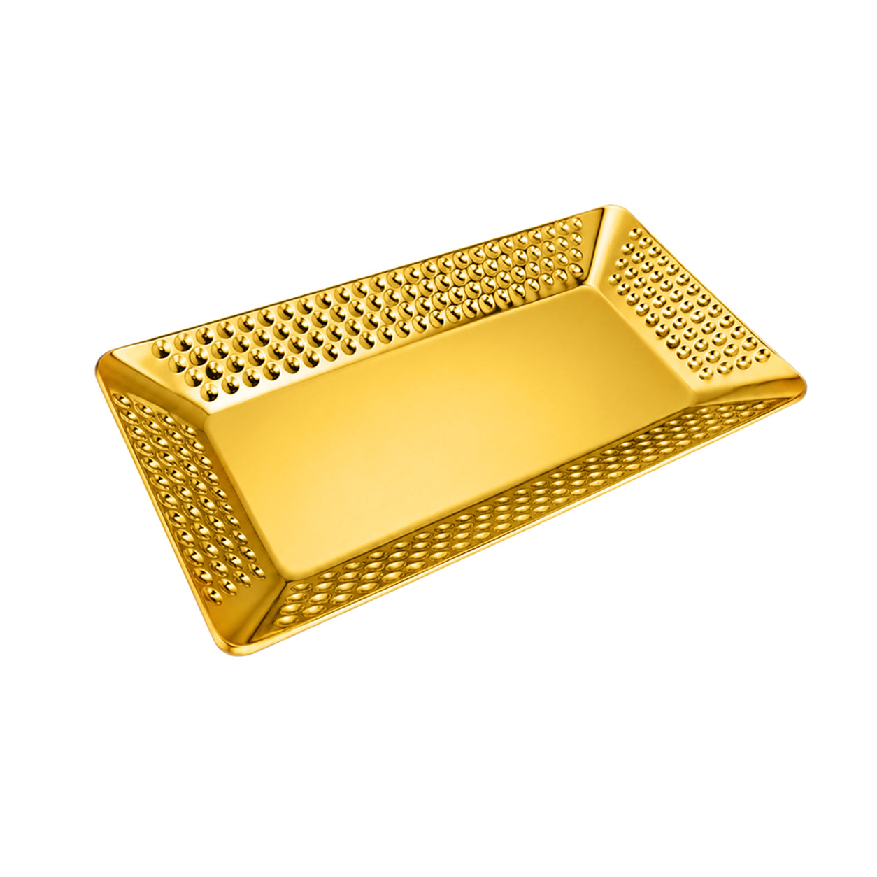T.D.L Stainless Steel Electric Golden Coating Rectangular Serving Trays
