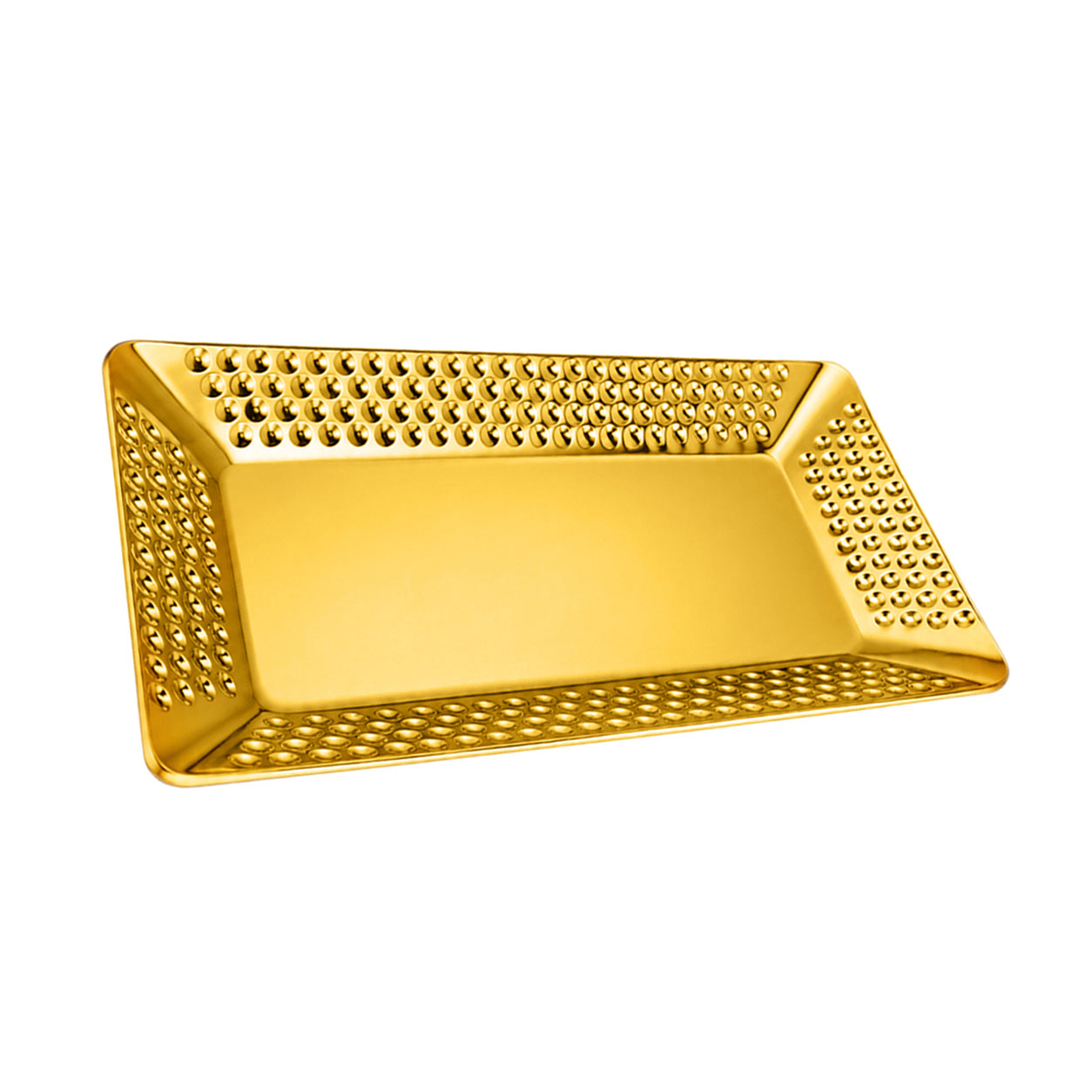 T.D.L Stainless Steel Electric Golden Coating Rectangular Serving Trays