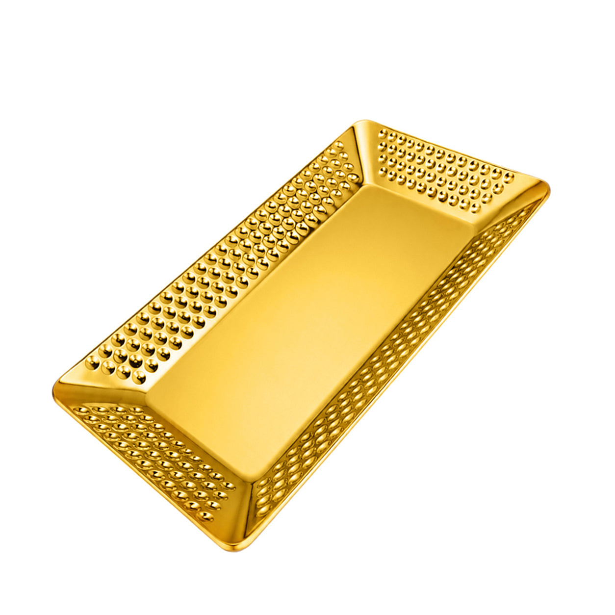 T.D.L Stainless Steel Electric Golden Coating Rectangular Serving Trays