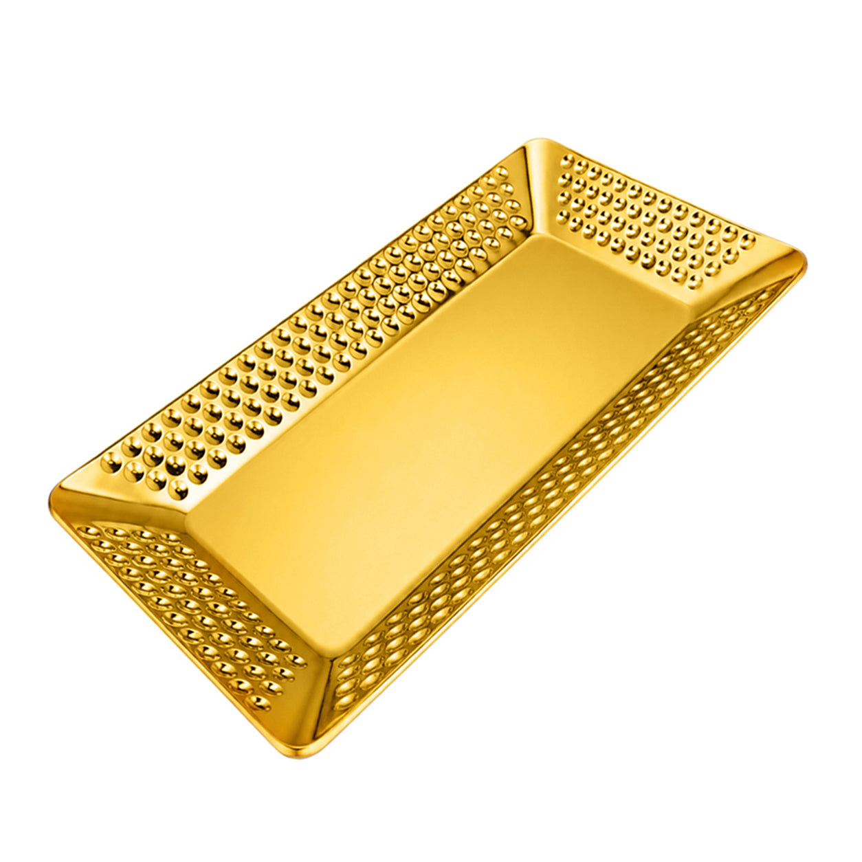 T.D.L Stainless Steel Electric Golden Coating Rectangular Serving Trays