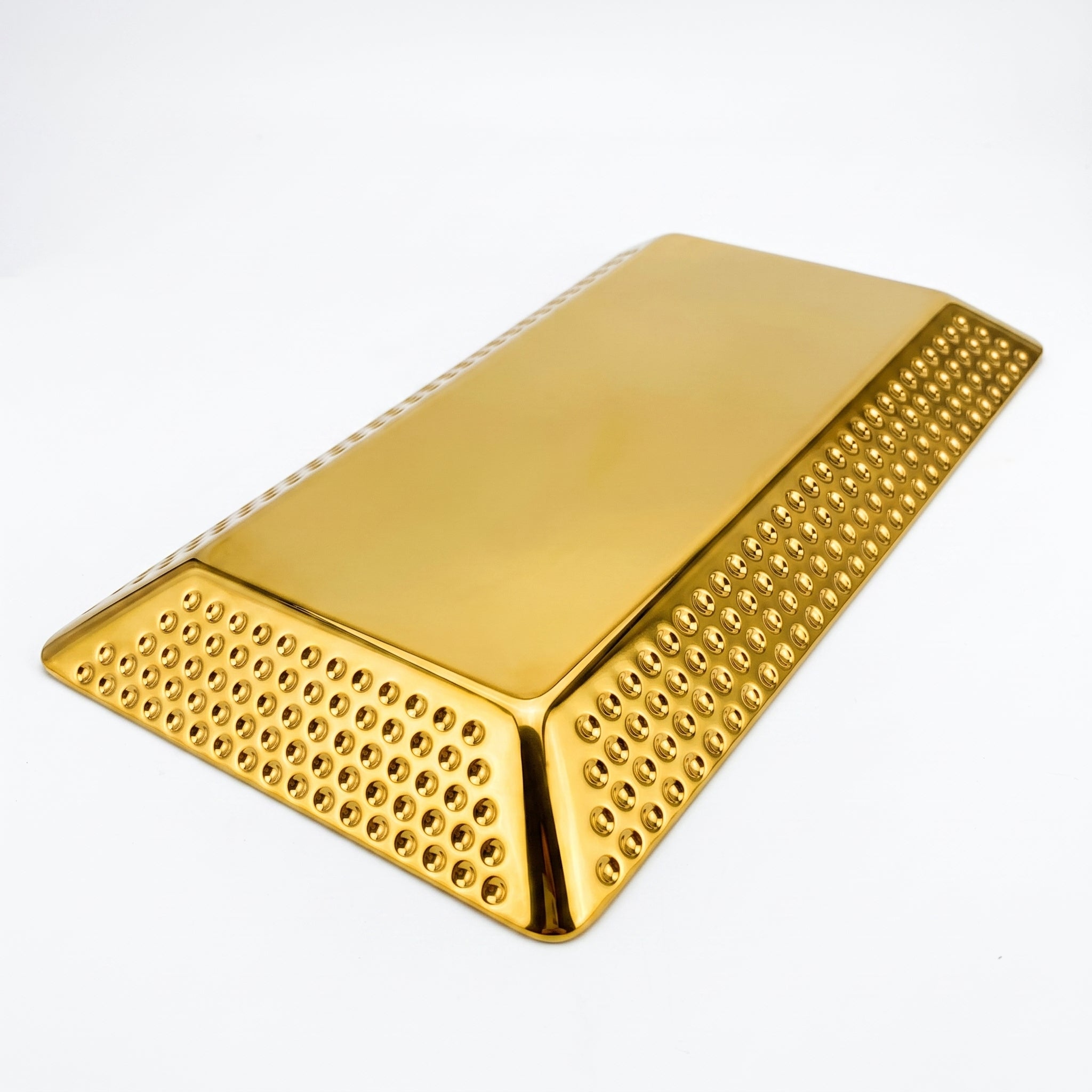 T.D.L Stainless Steel Electric Golden Coating Rectangular Serving Trays