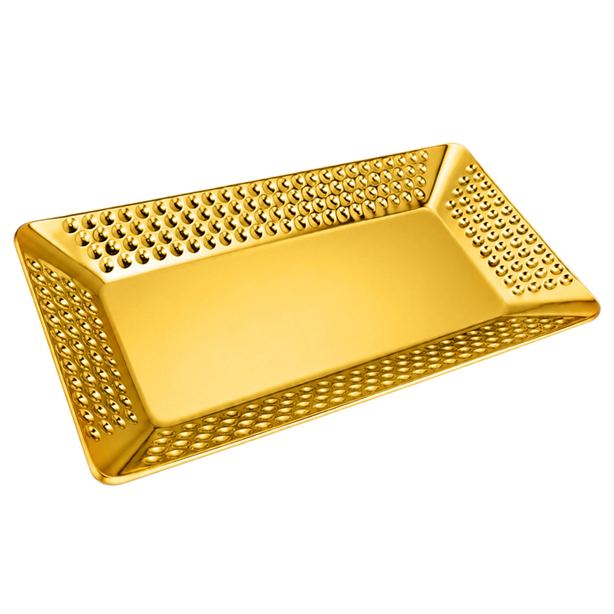 T.D.L Stainless Steel Electric Golden Coating Rectangular Serving Trays