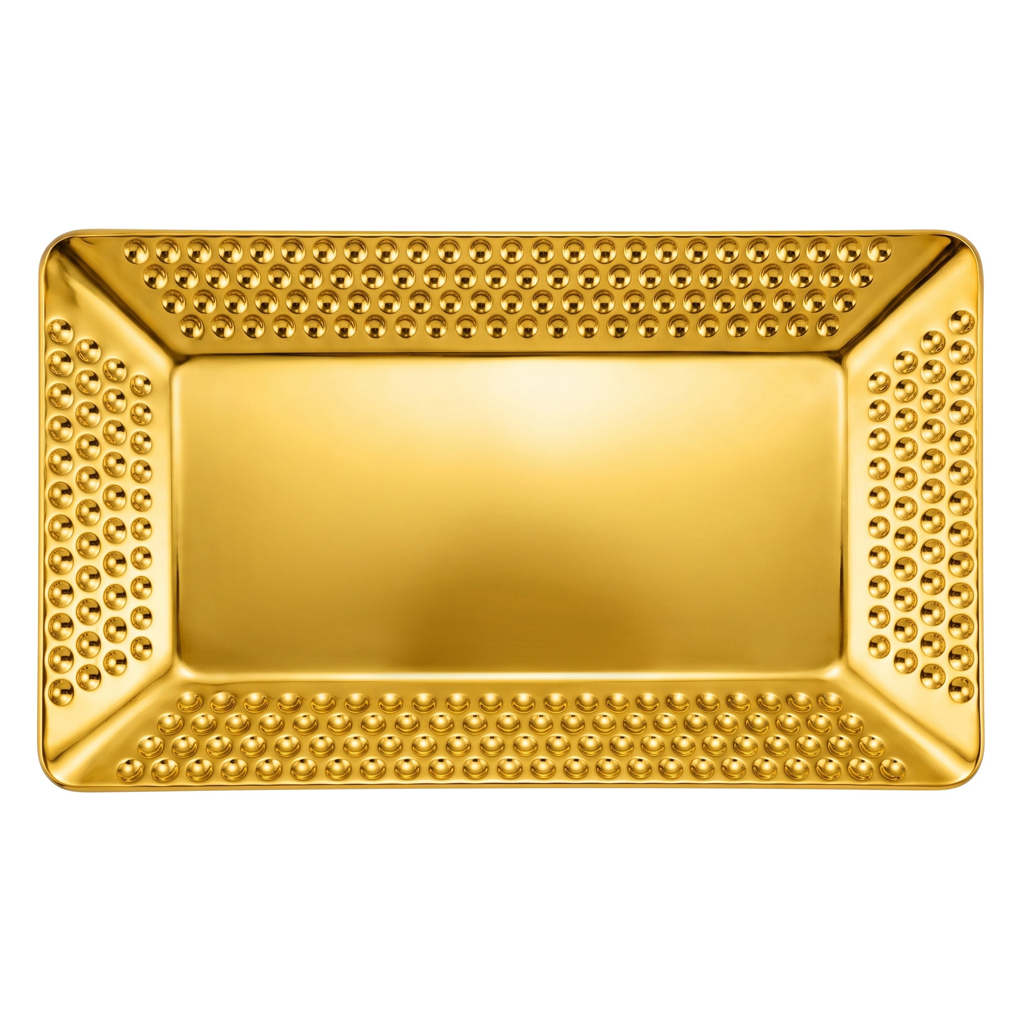 T.D.L Stainless Steel Electric Golden Coating Rectangular Serving Trays