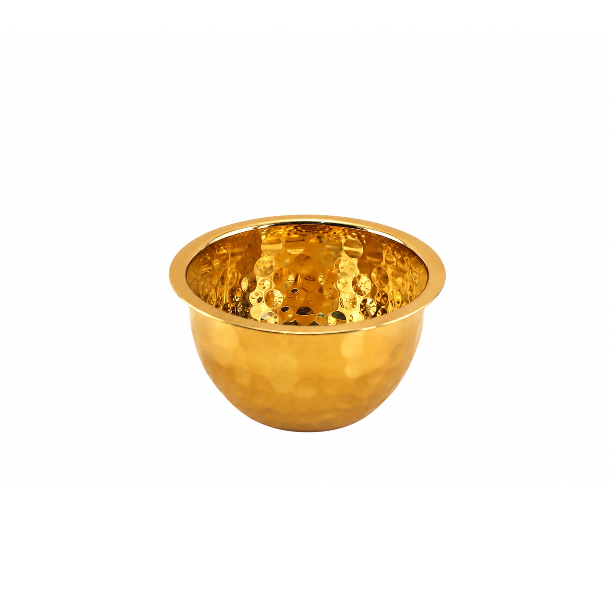 Crest Steel Aurum Hammered Golden Mixing Bowls