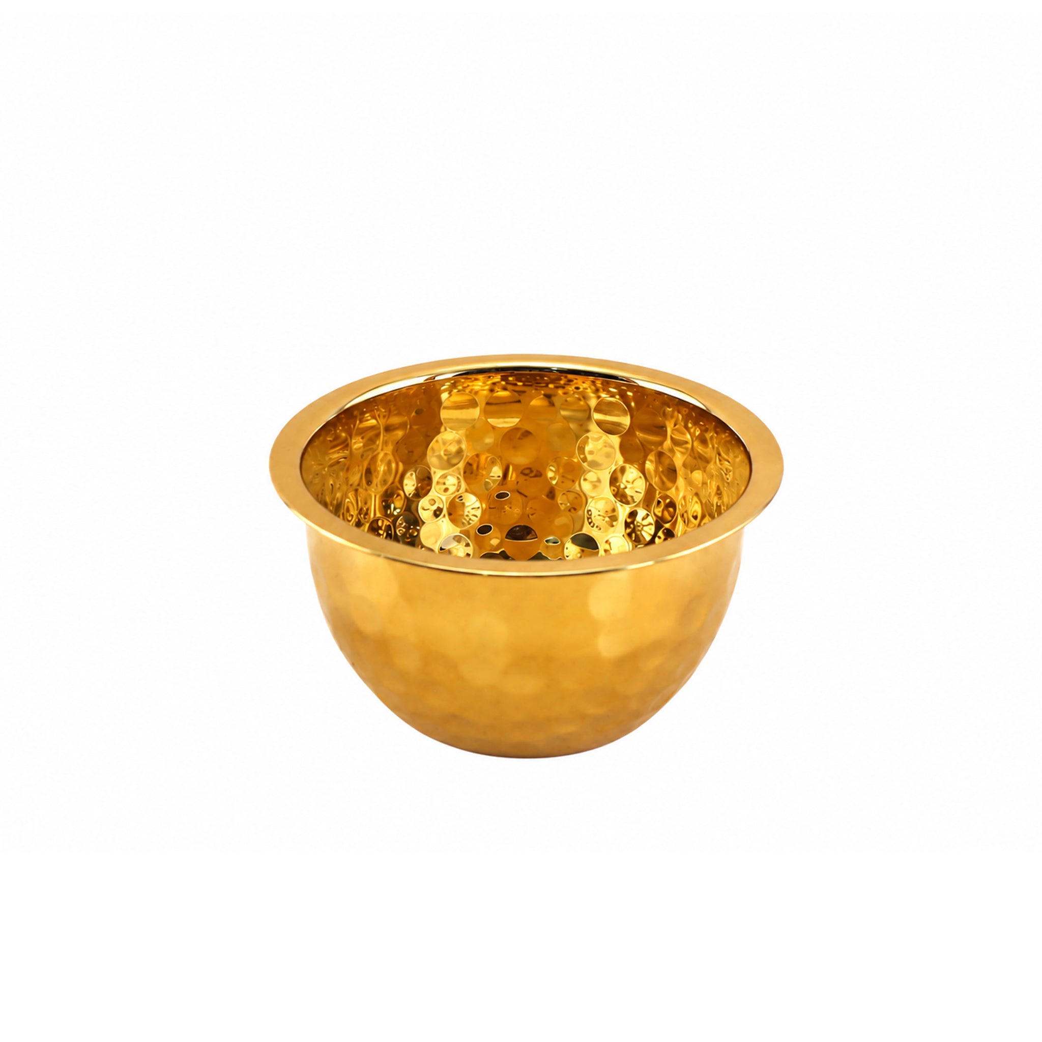 Crest Steel Aurum Hammered Golden Mixing Bowls