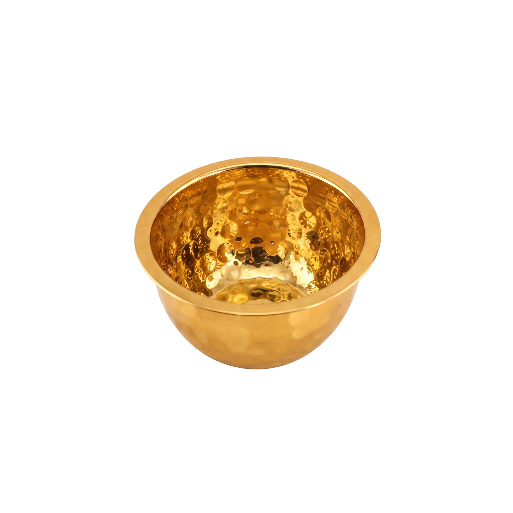 Crest Steel Aurum Hammered Golden Mixing Bowls