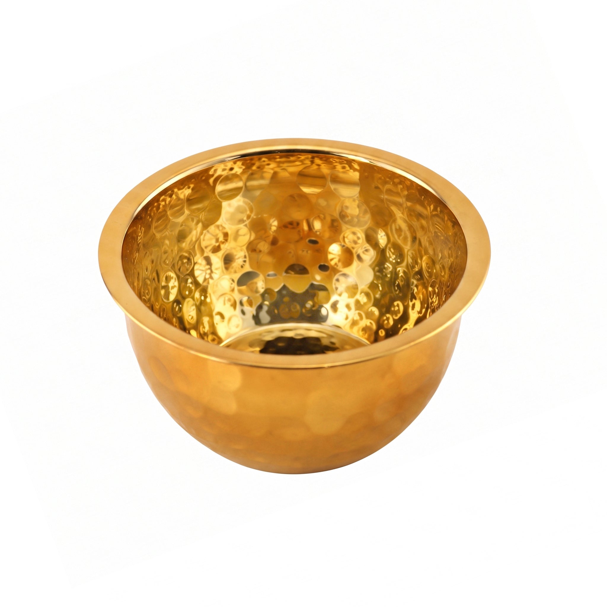 Crest Steel Aurum Hammered Golden Mixing Bowls