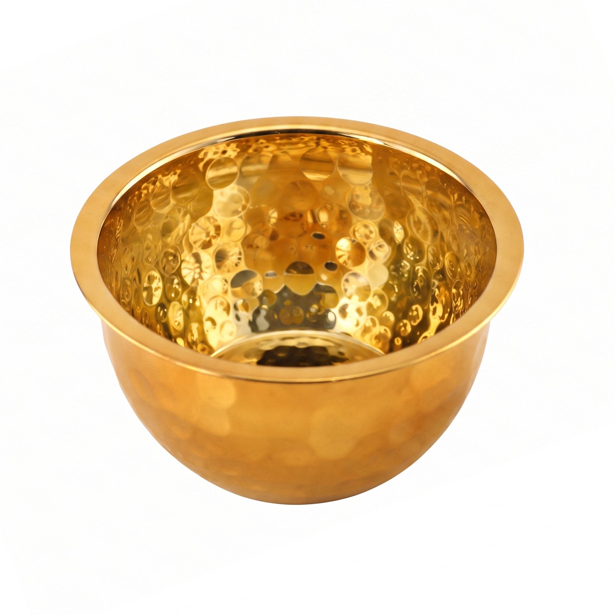 Crest Steel Aurum Hammered Golden Mixing Bowls