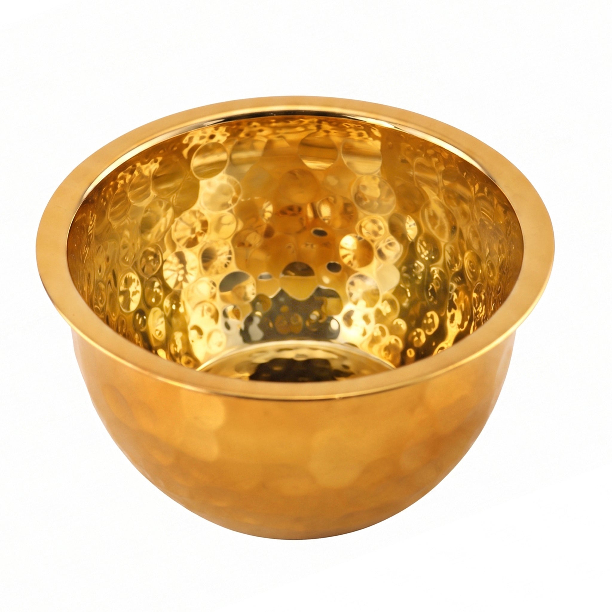 Crest Steel Aurum Hammered Golden Mixing Bowls