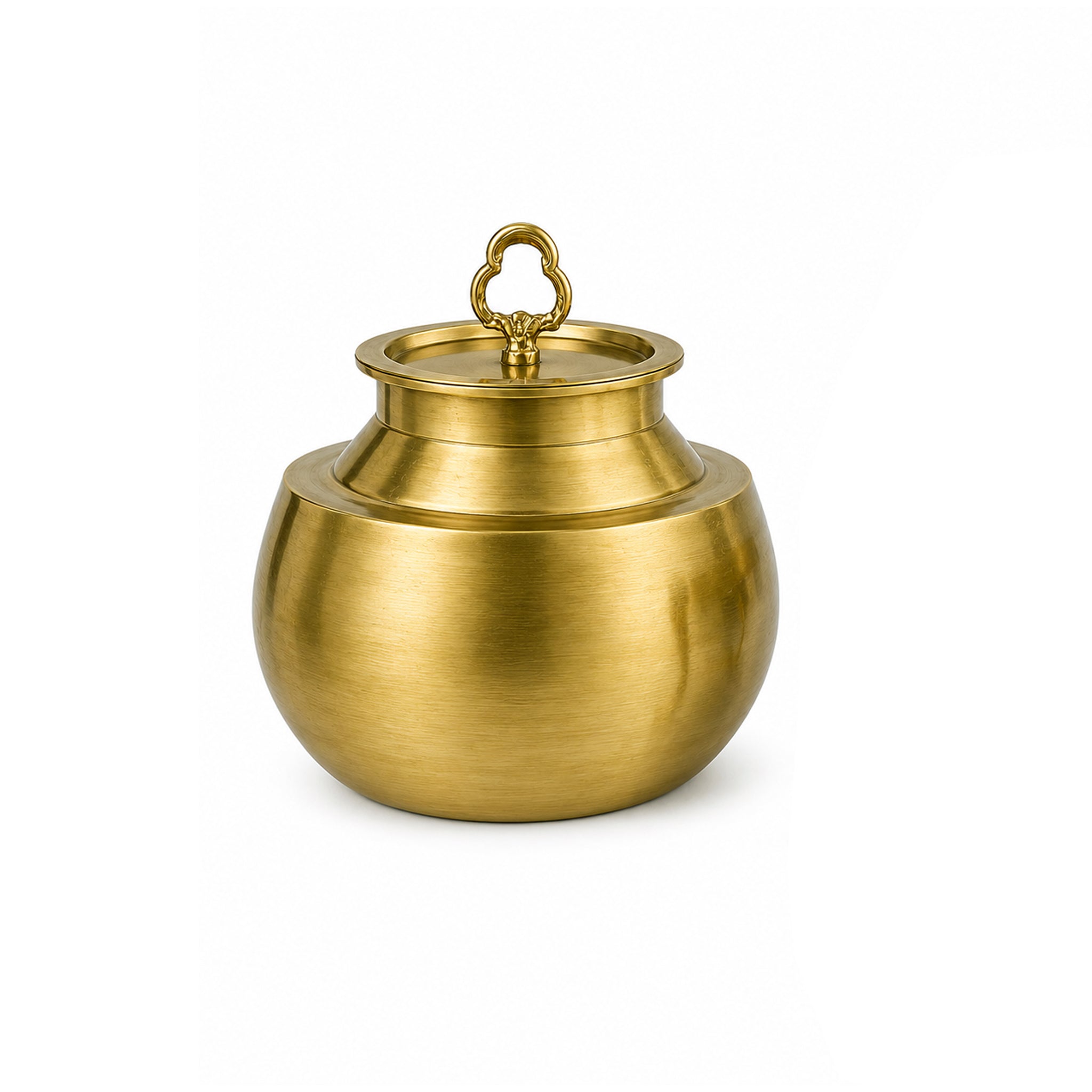 G.N 5-Liters, 3-person Stainless Steel Round Daigs With Golden Stand