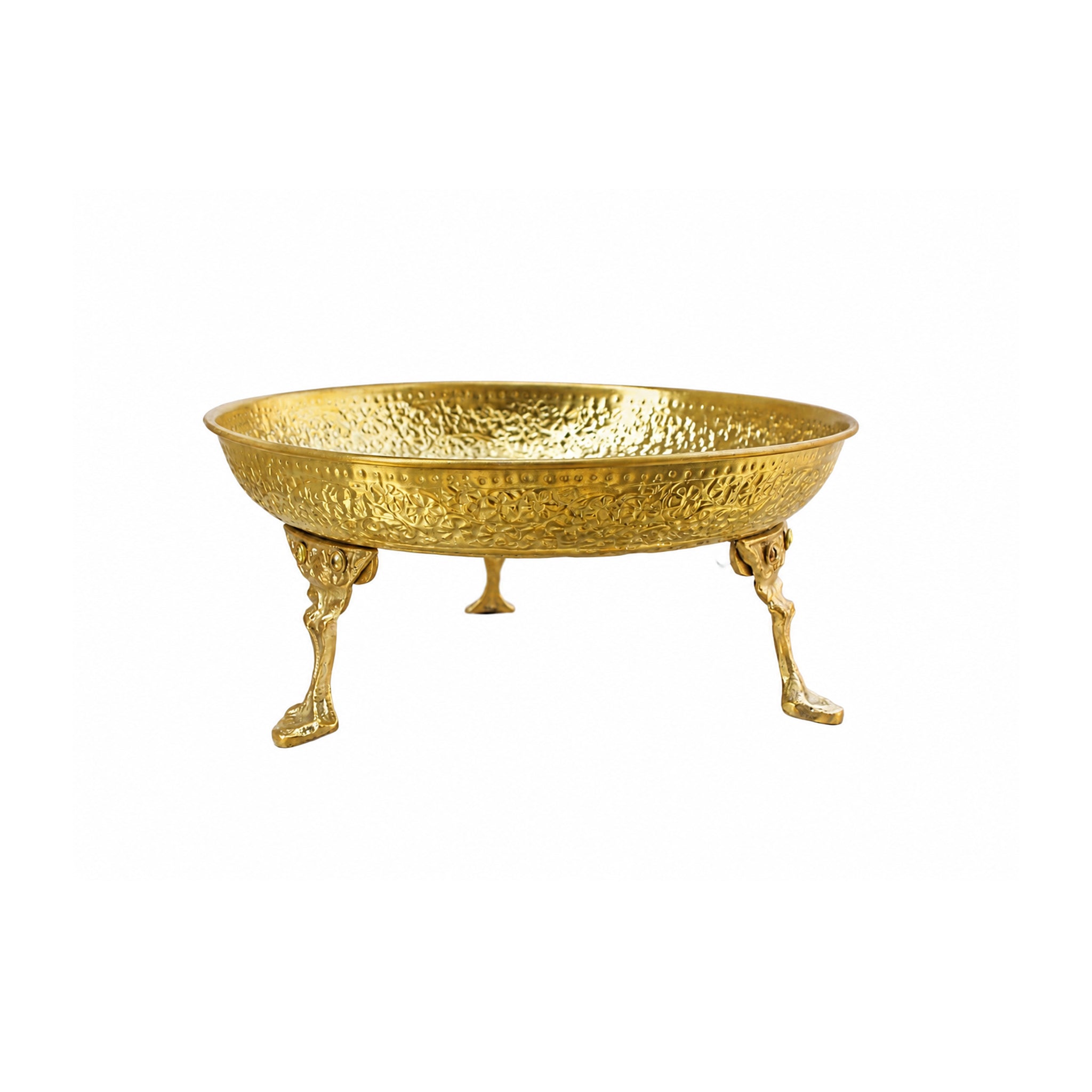 G.N Brass Electric Golden Coating Platters With Stand