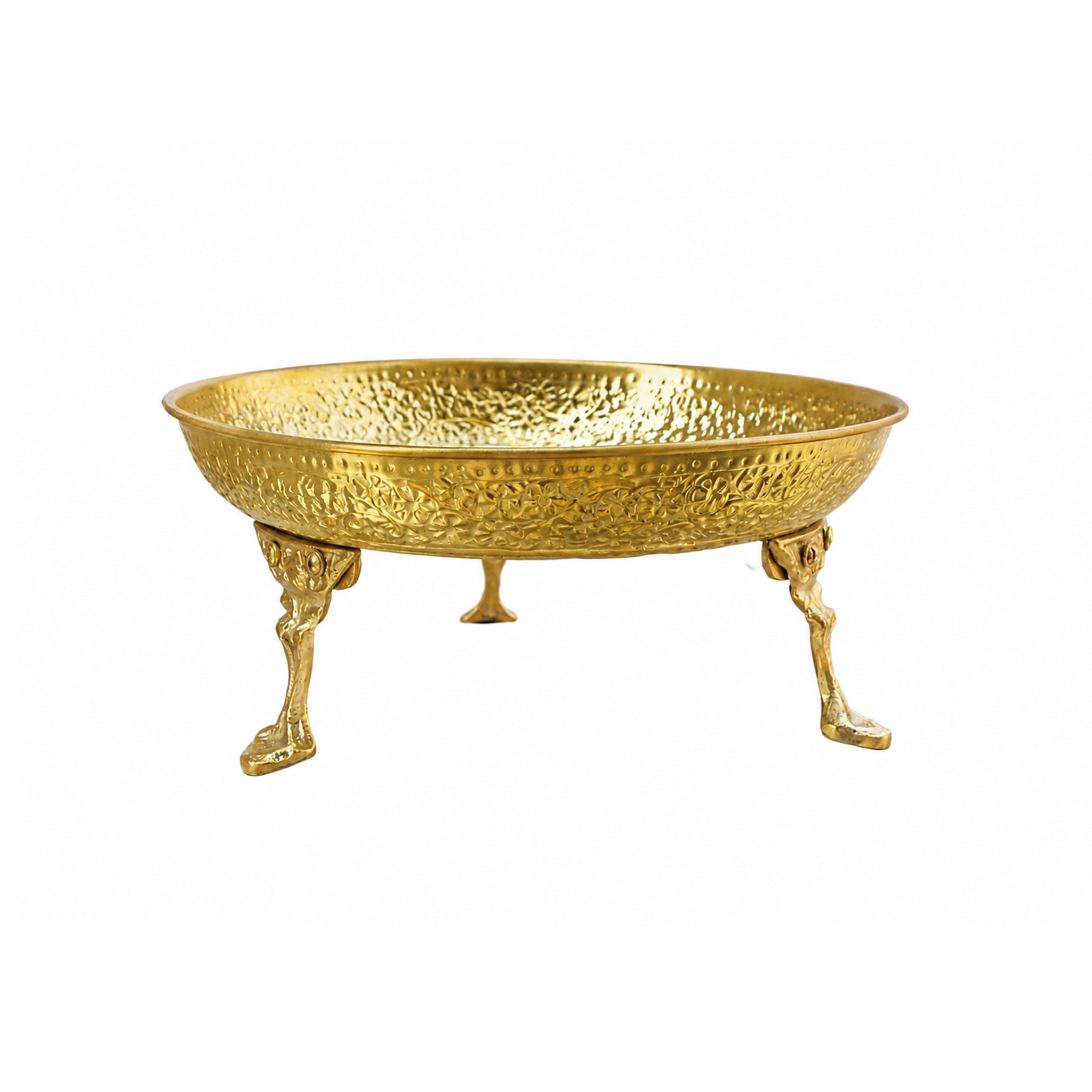 G.N Brass Electric Golden Coating Platters With Stand