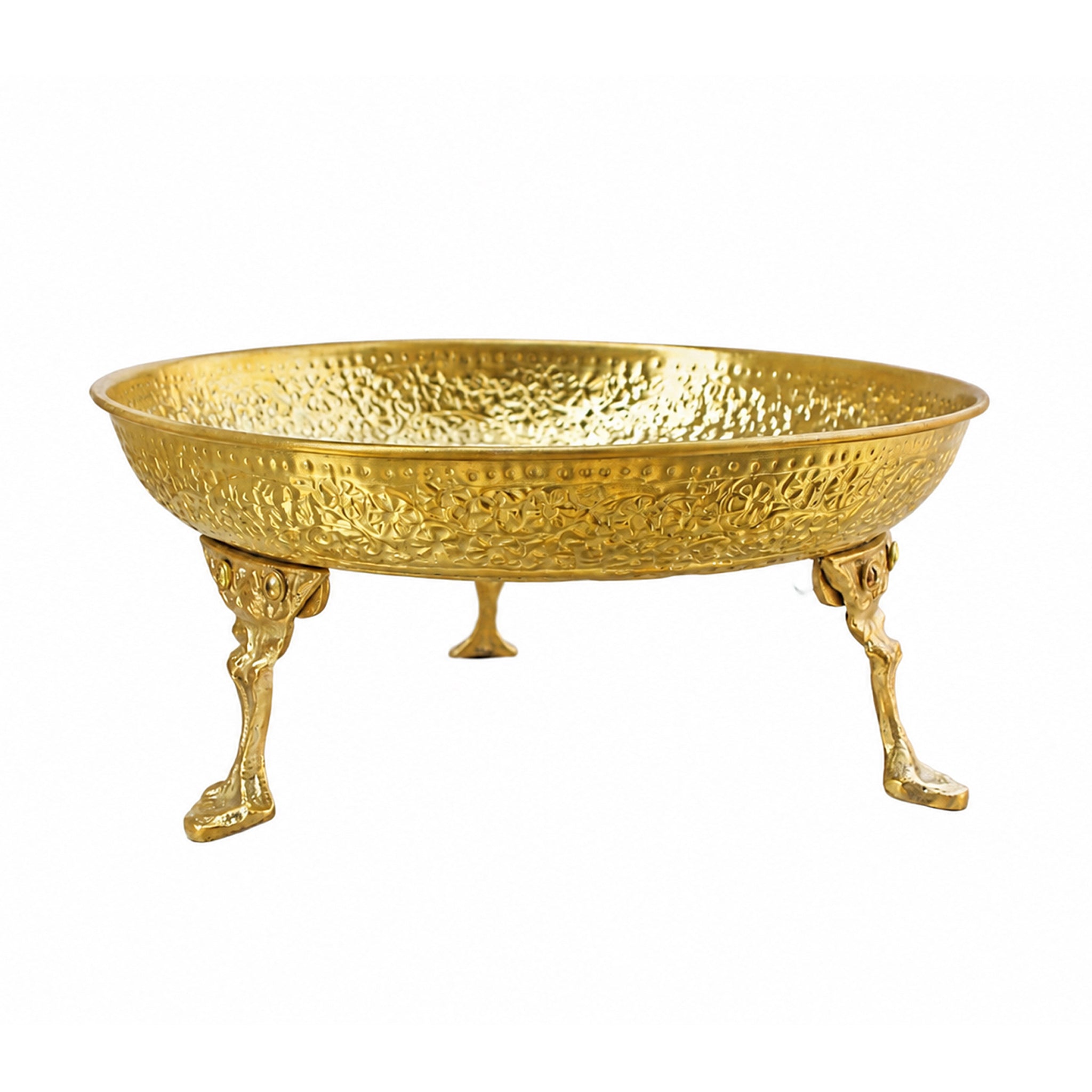 G.N Brass Electric Golden Coating Platters With Stand