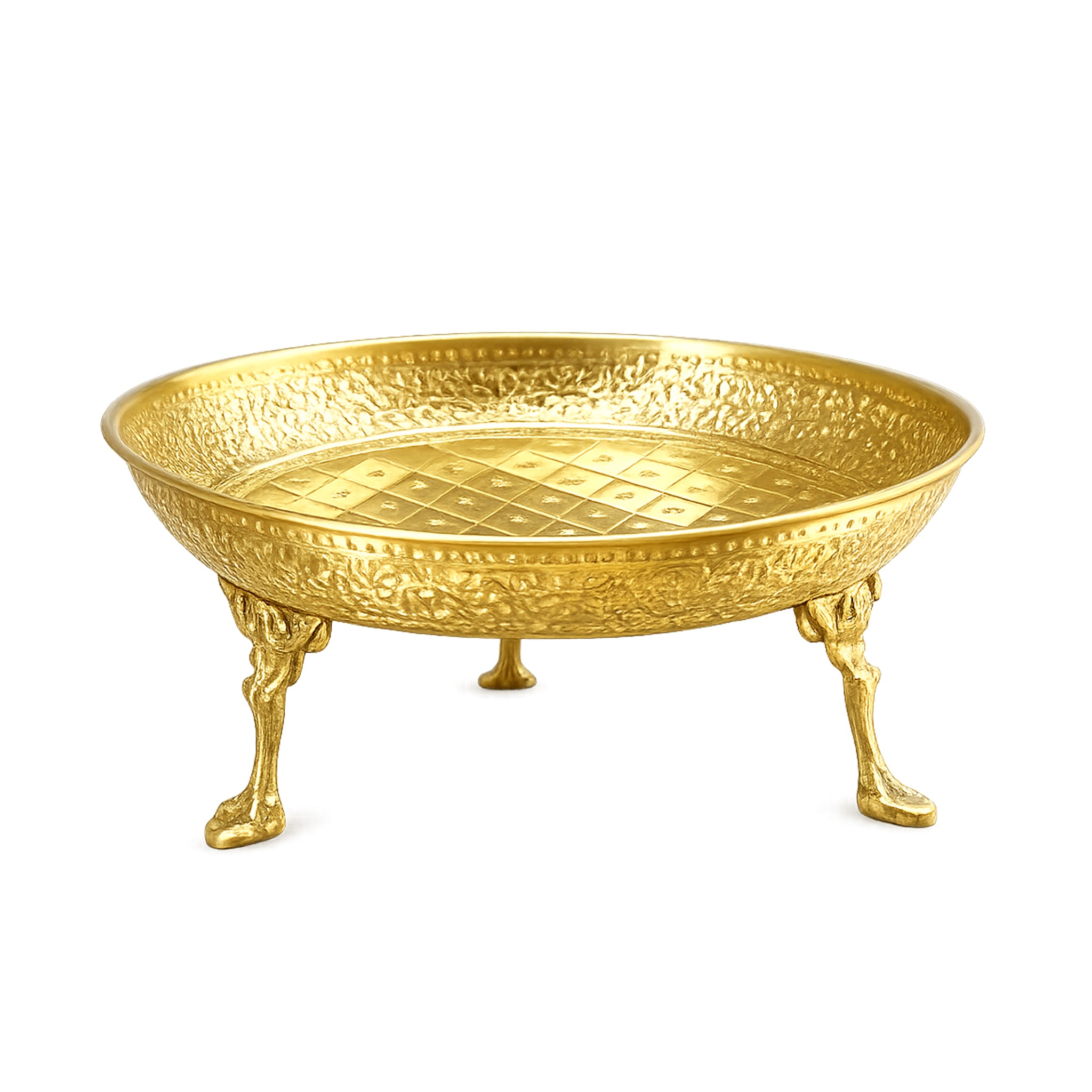 G.N Brass Electric Golden Coating Platters With Stand