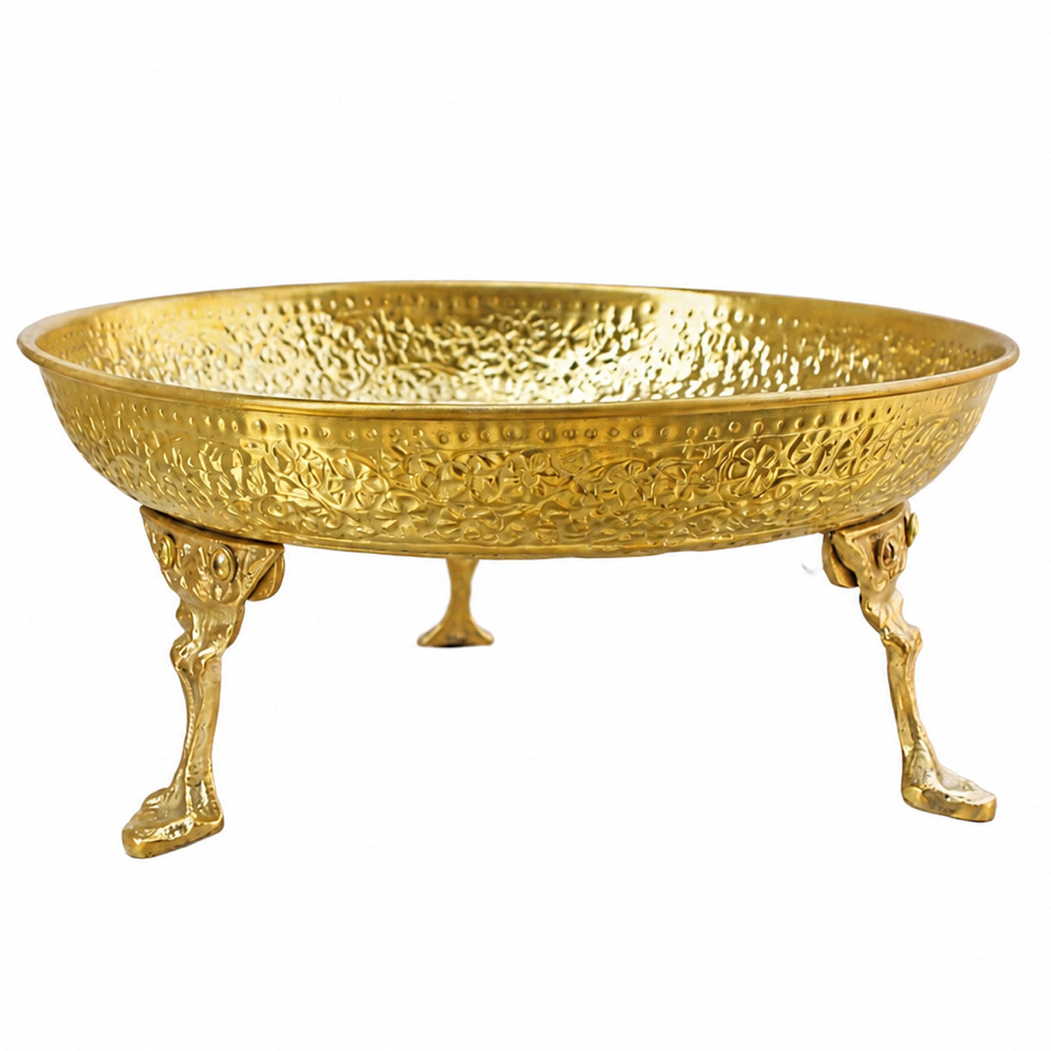 G.N Brass Electric Golden Coating Platters With Stand