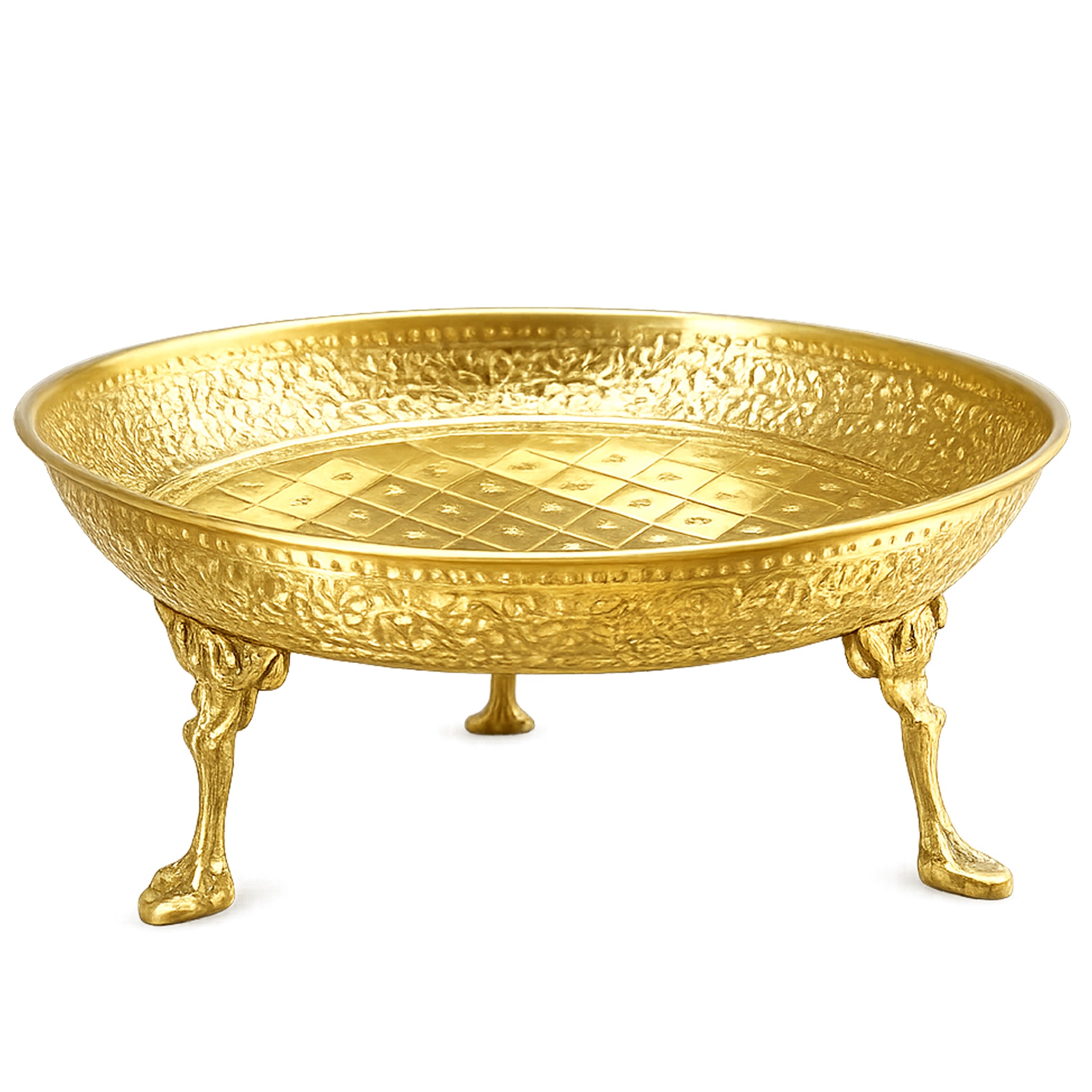 G.N Brass Electric Golden Coating Platters With Stand