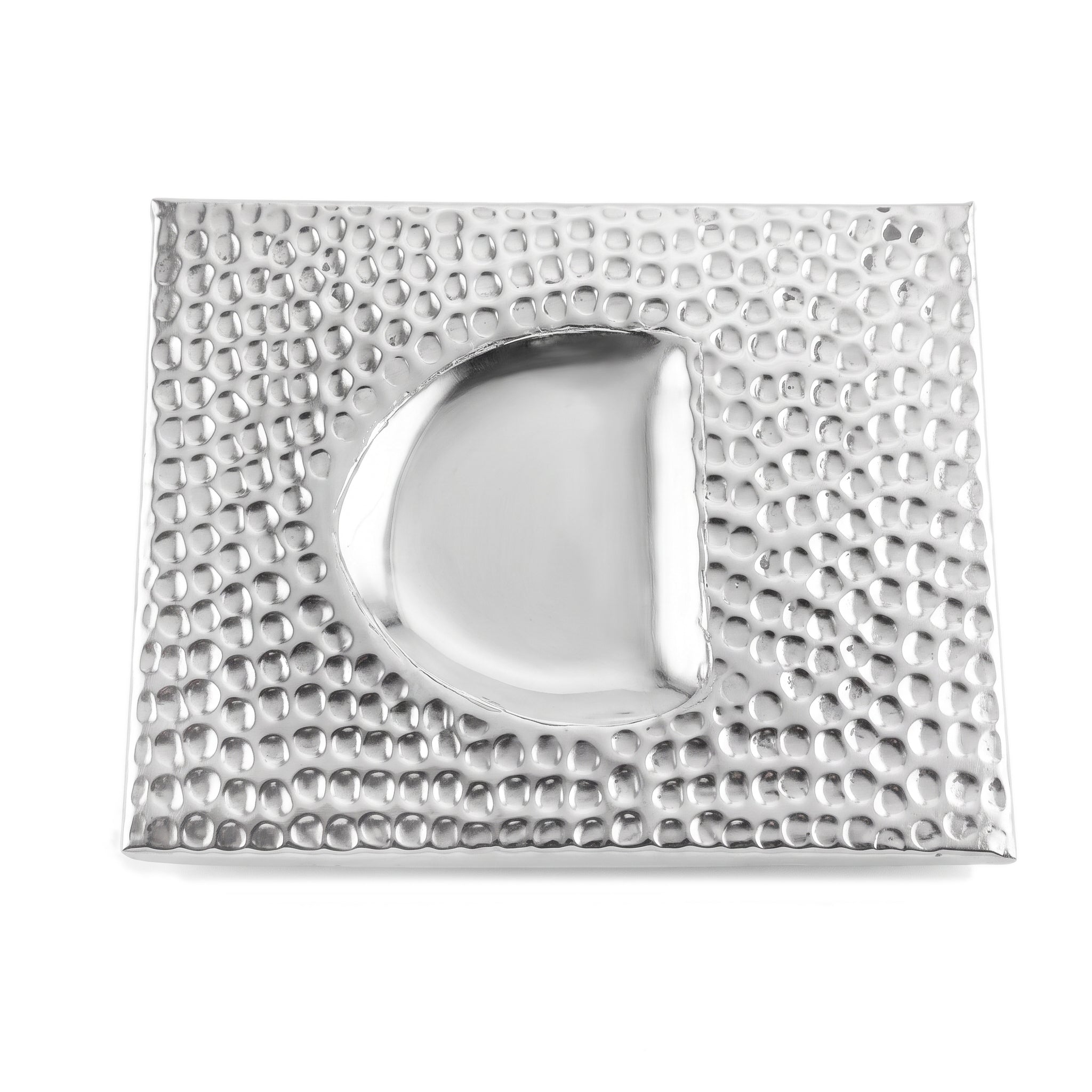 G.N 4.5*5 Inches Silver Brass Rectangular Serving Spoon Rest