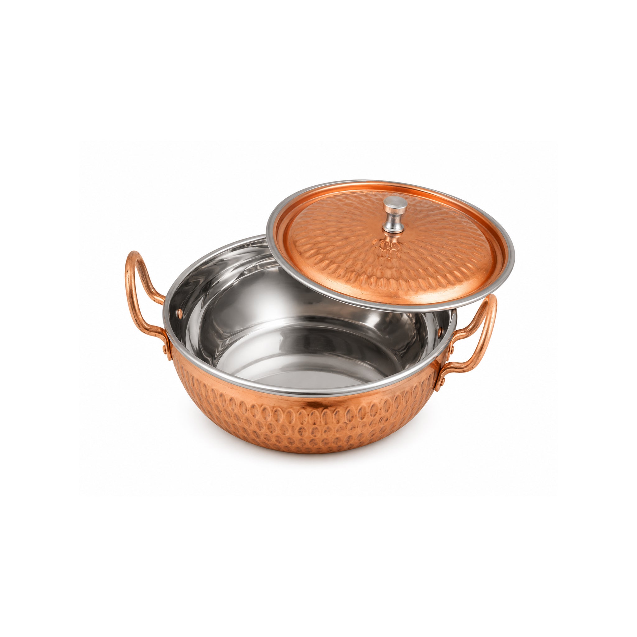 R.S Brass Copper Coating Serving Karahi