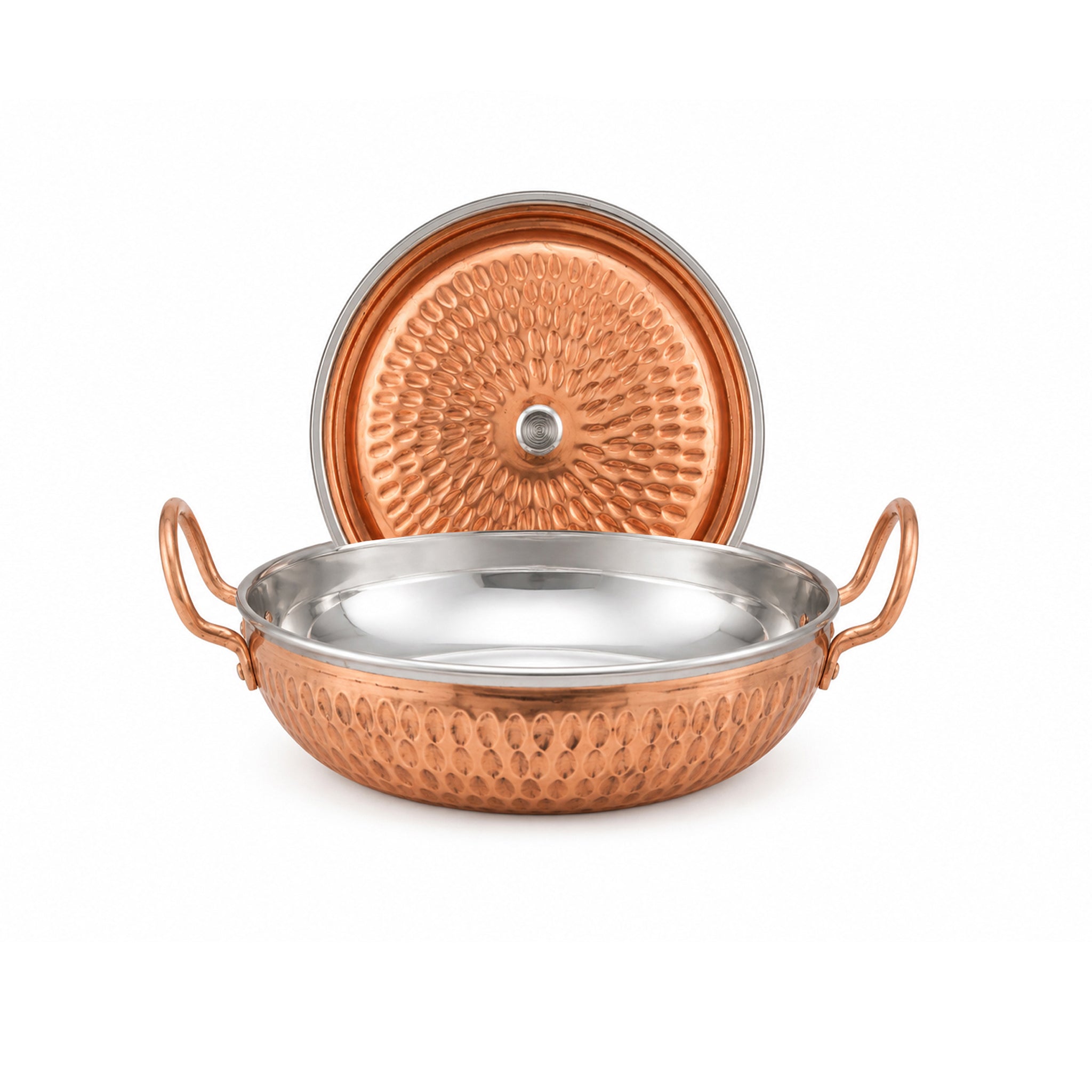 R.S Brass Copper Coating Serving Karahi