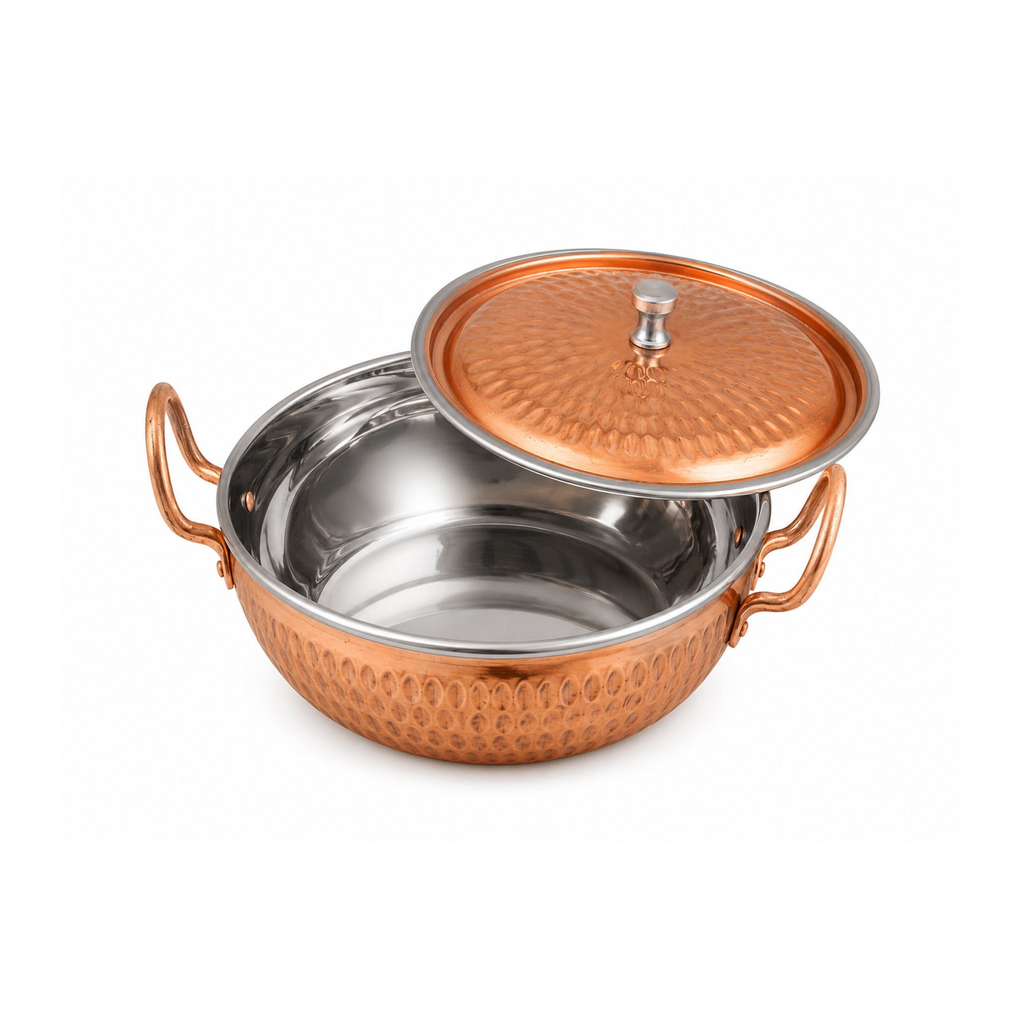 R.S Brass Copper Coating Serving Karahi