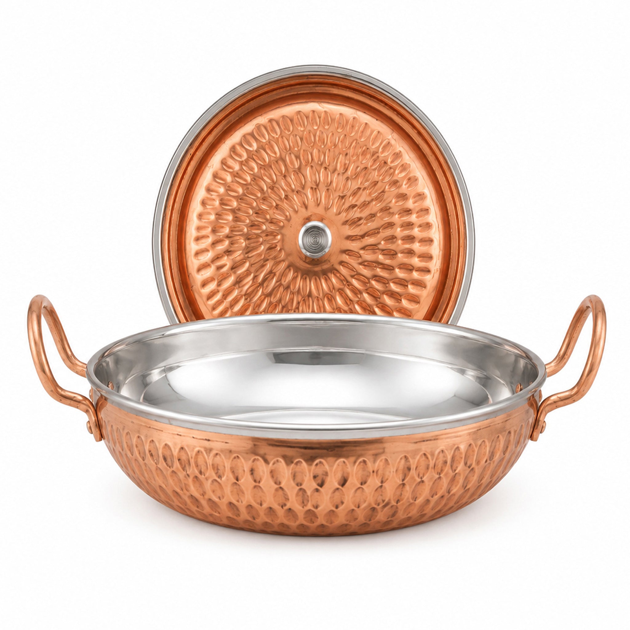 R.S Brass Copper Coating Serving Karahi