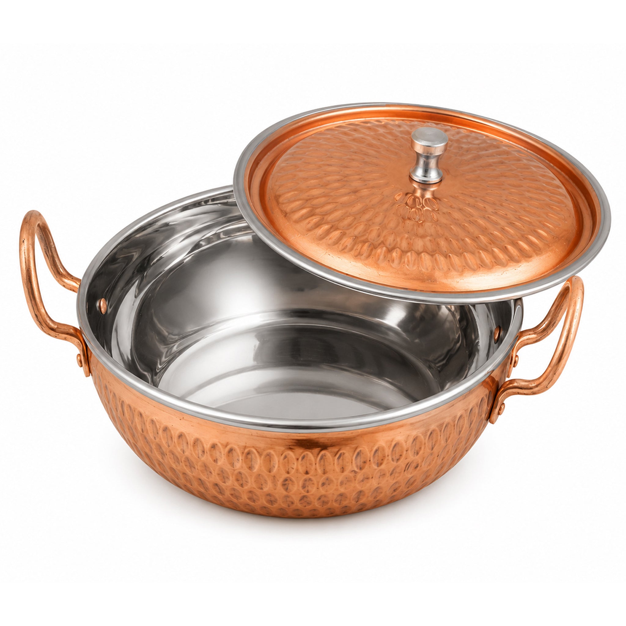 R.S Brass Copper Coating Serving Karahi