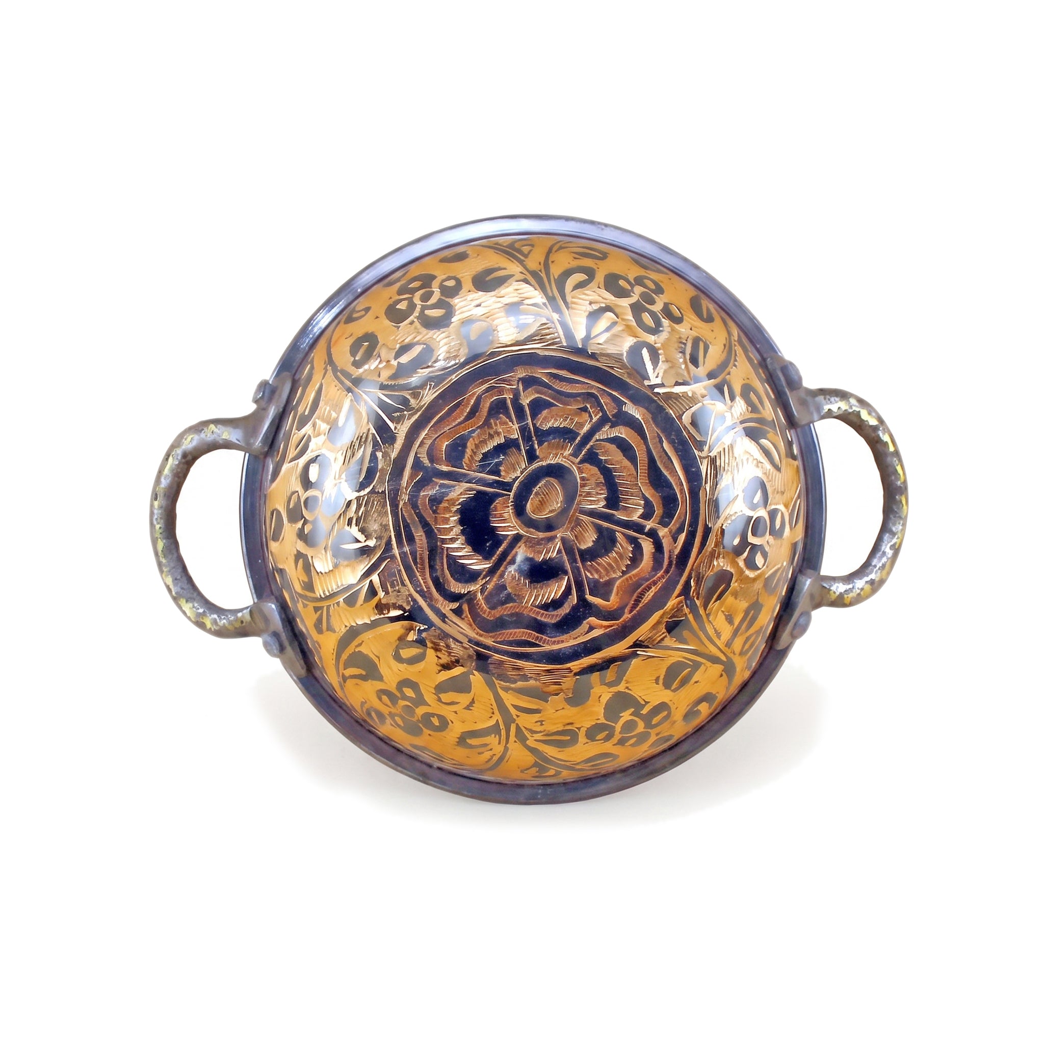 R.S 6-Inches Brass Copper Coating Serving Karahi Without Lid