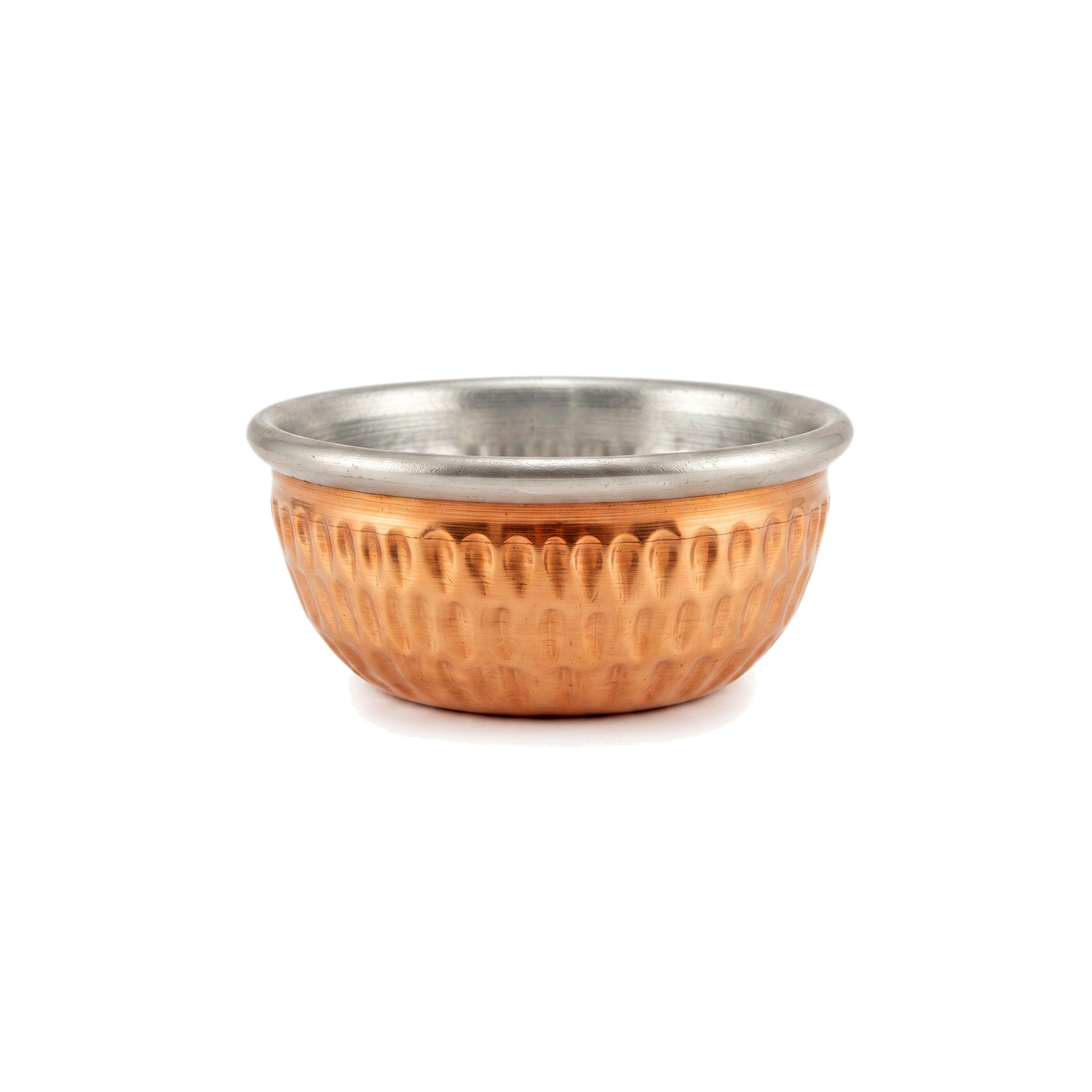R.S 3-Inches Brass Copper Coating Hammered Serving Bowl