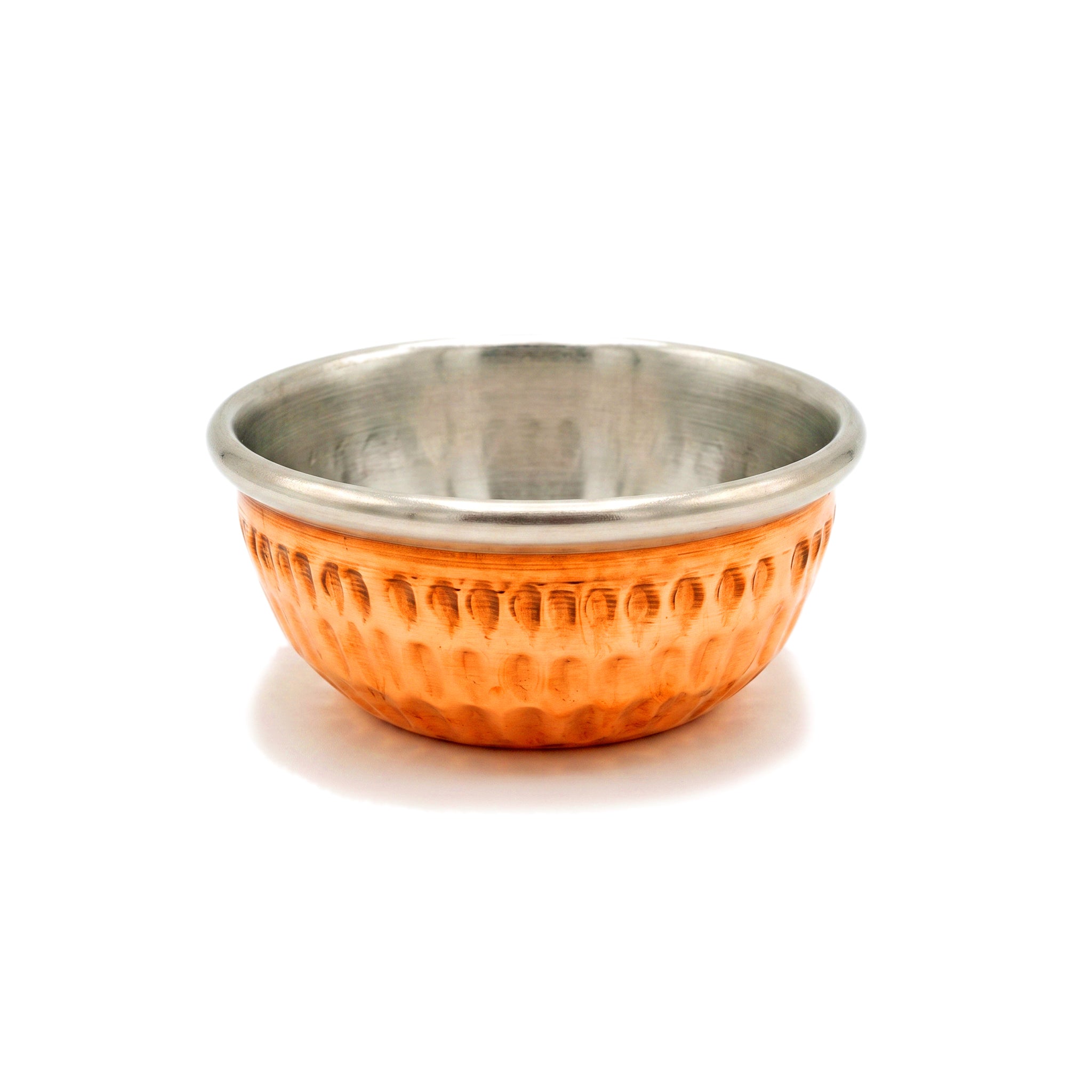 R.S 3-Inches Brass Copper Coating Hammered Serving Bowl
