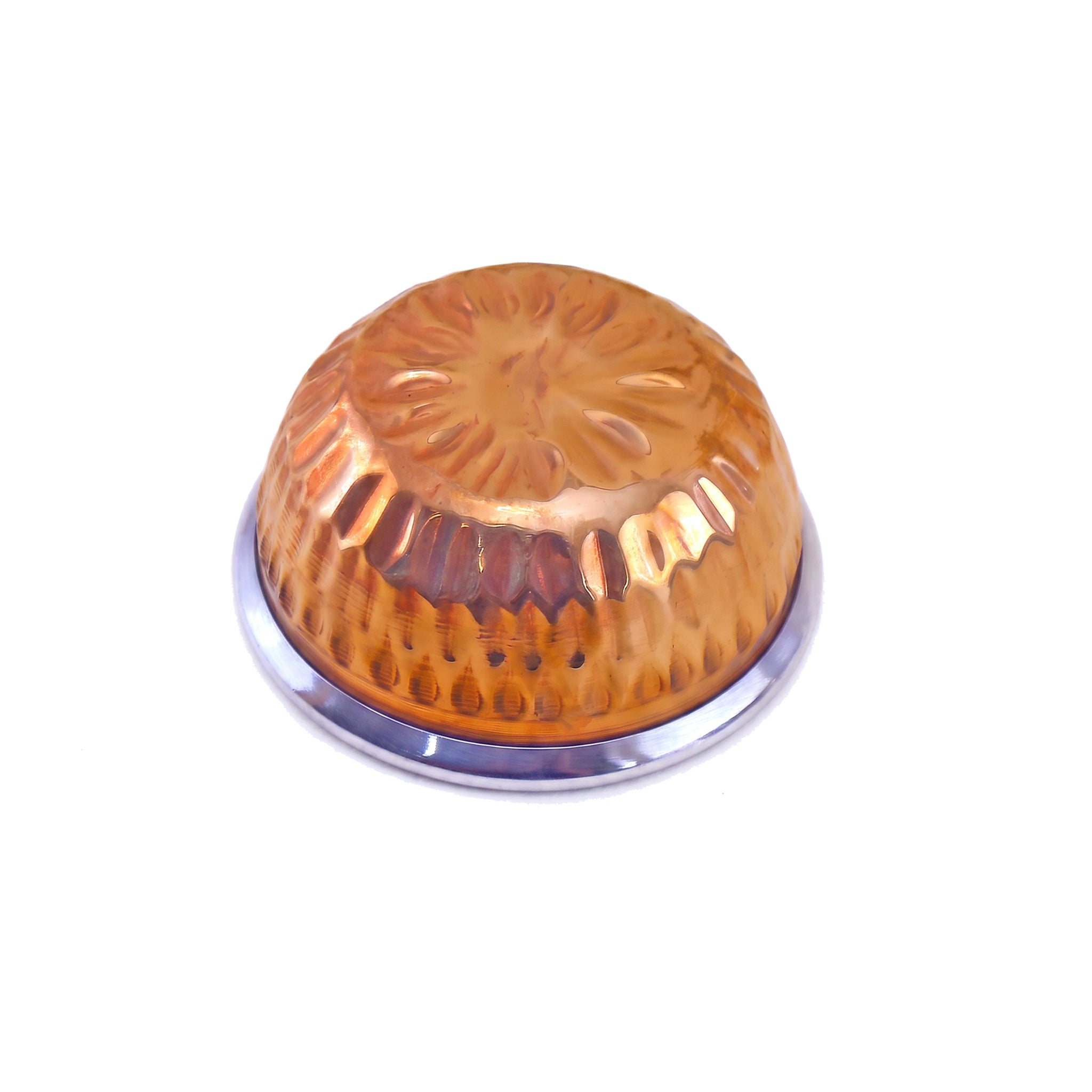 R.S 3-Inches Brass Copper Coating Hammered Serving Bowl
