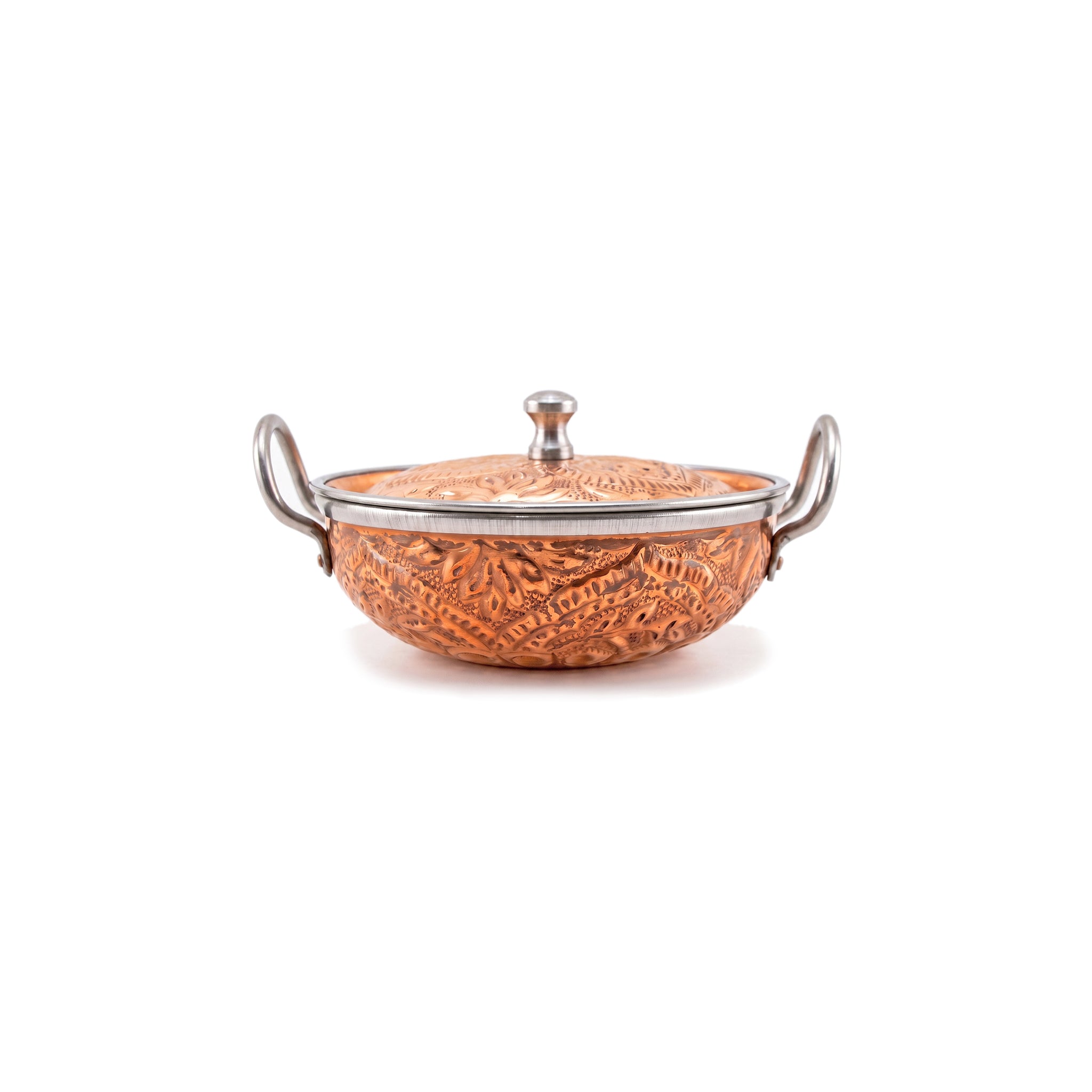 R.S Brass Copper Coating Hammered Serving Naqshi Karie