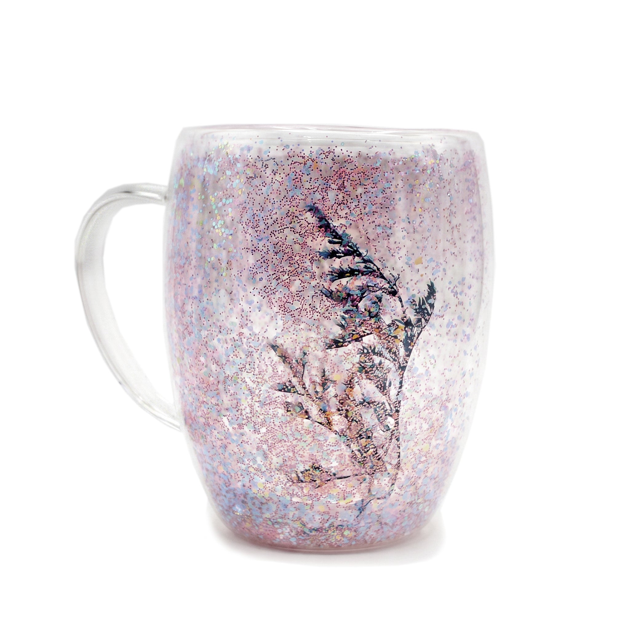 D.W.M 350 ML Double Wall Glass Mugs