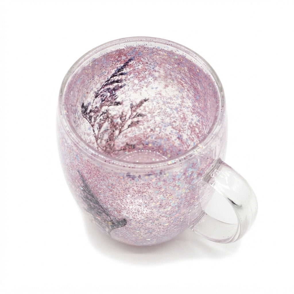 D.W.M 350 ML Double Wall Glass Mugs