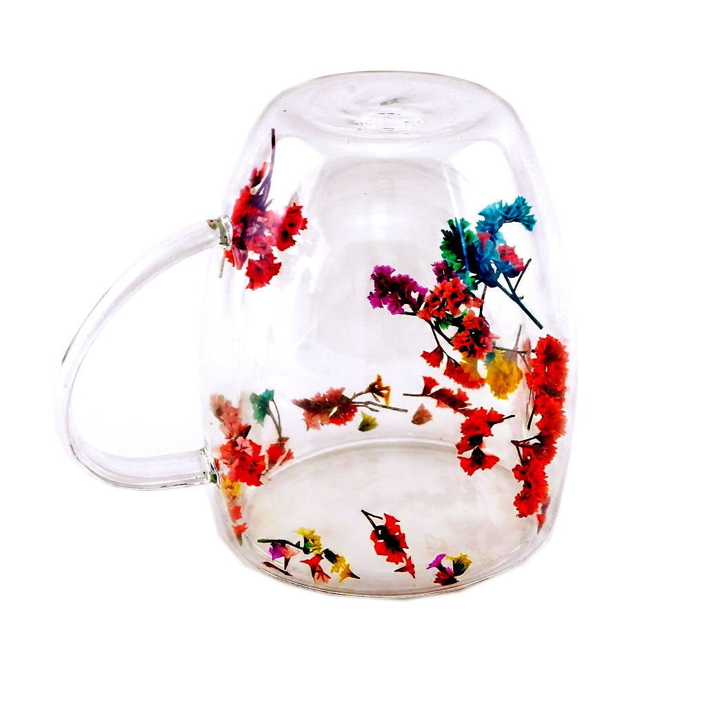 D.W.M 350 ML Double Wall Glass Mugs