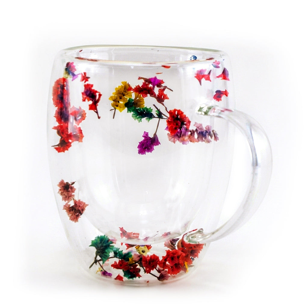 D.W.M 350 ML Double Wall Glass Mugs