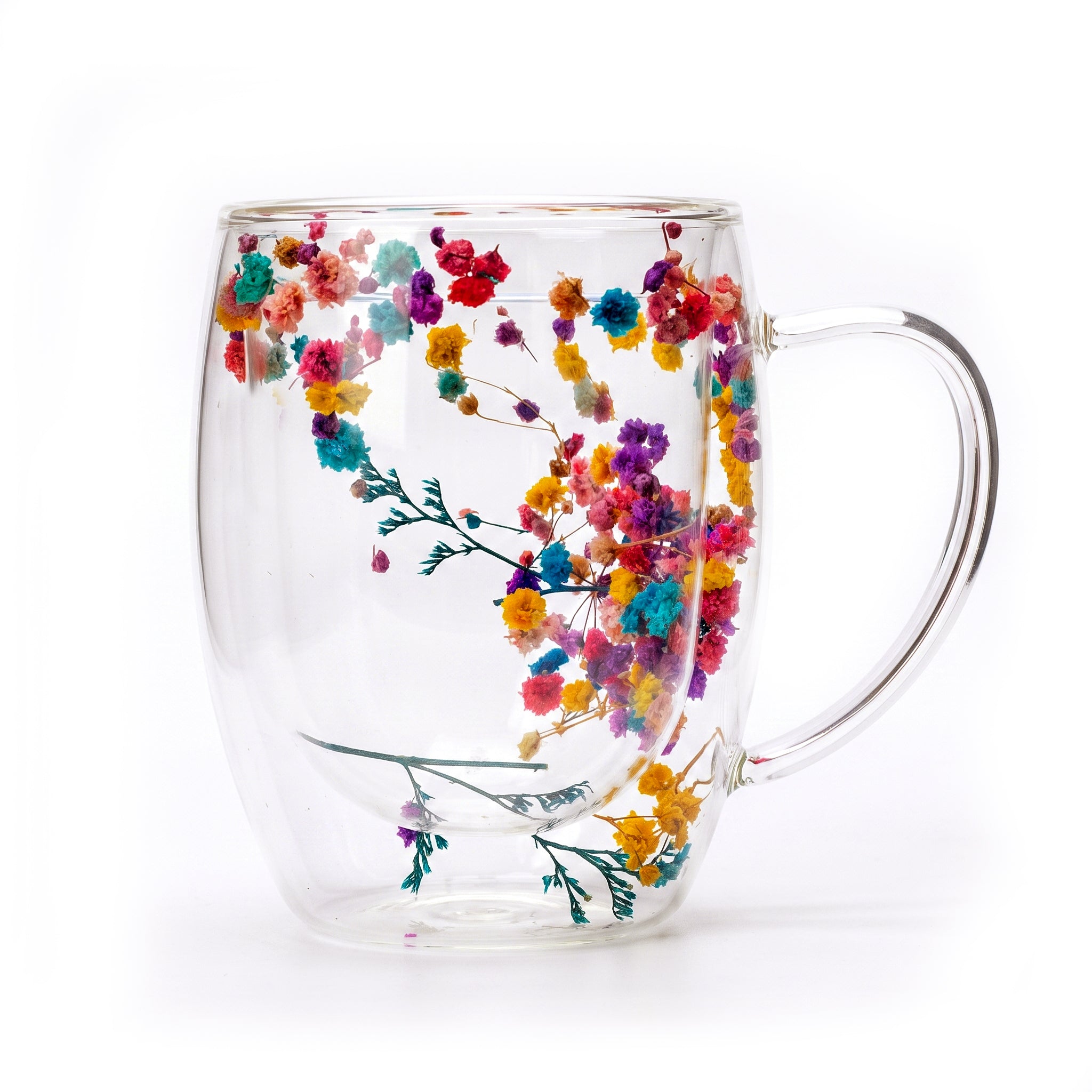D.W.M 350 ML Double Wall Glass Mugs