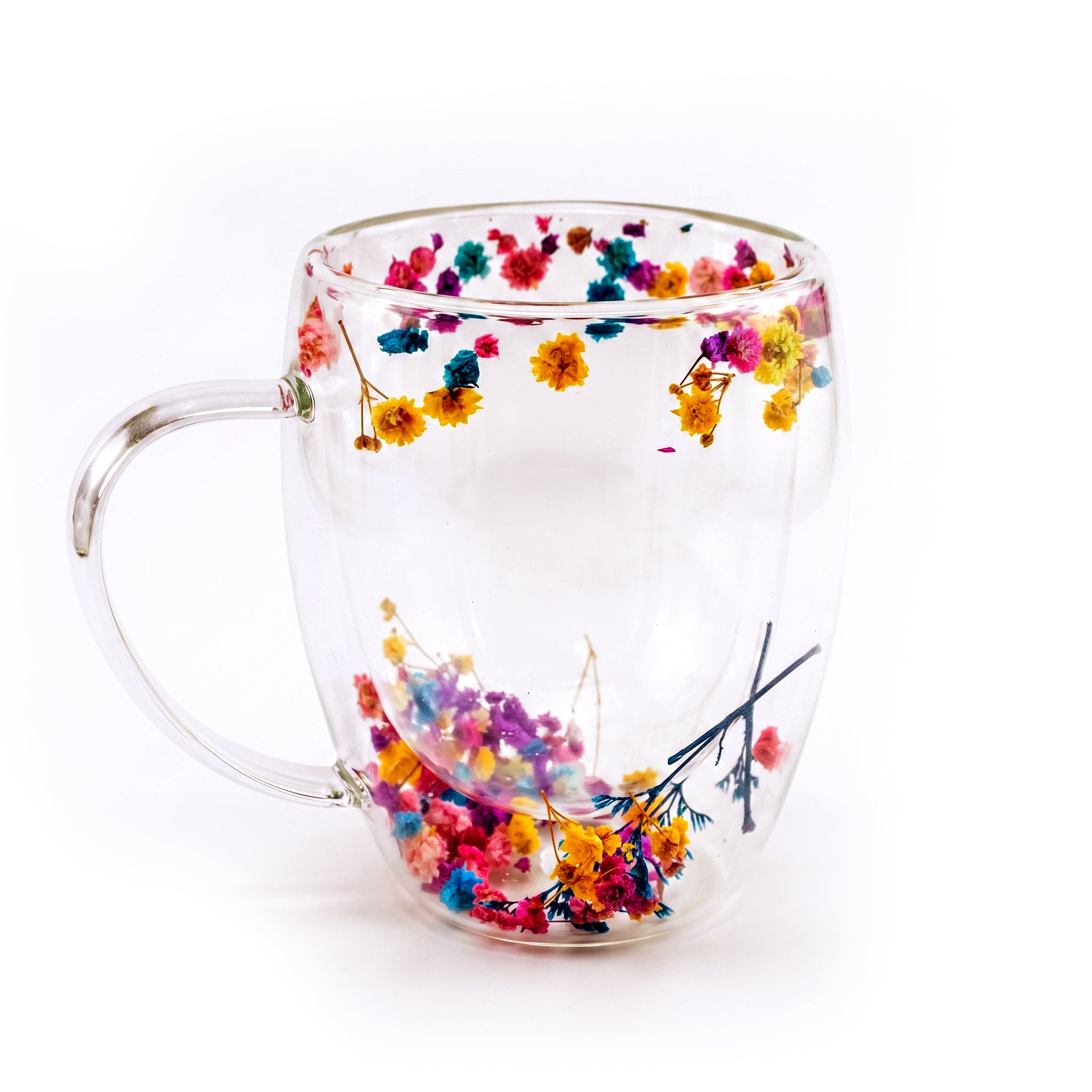 D.W.M 350 ML Double Wall Glass Mugs