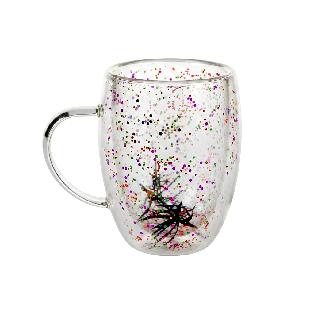 D.W.M 350 ML Double Wall Glass Mugs
