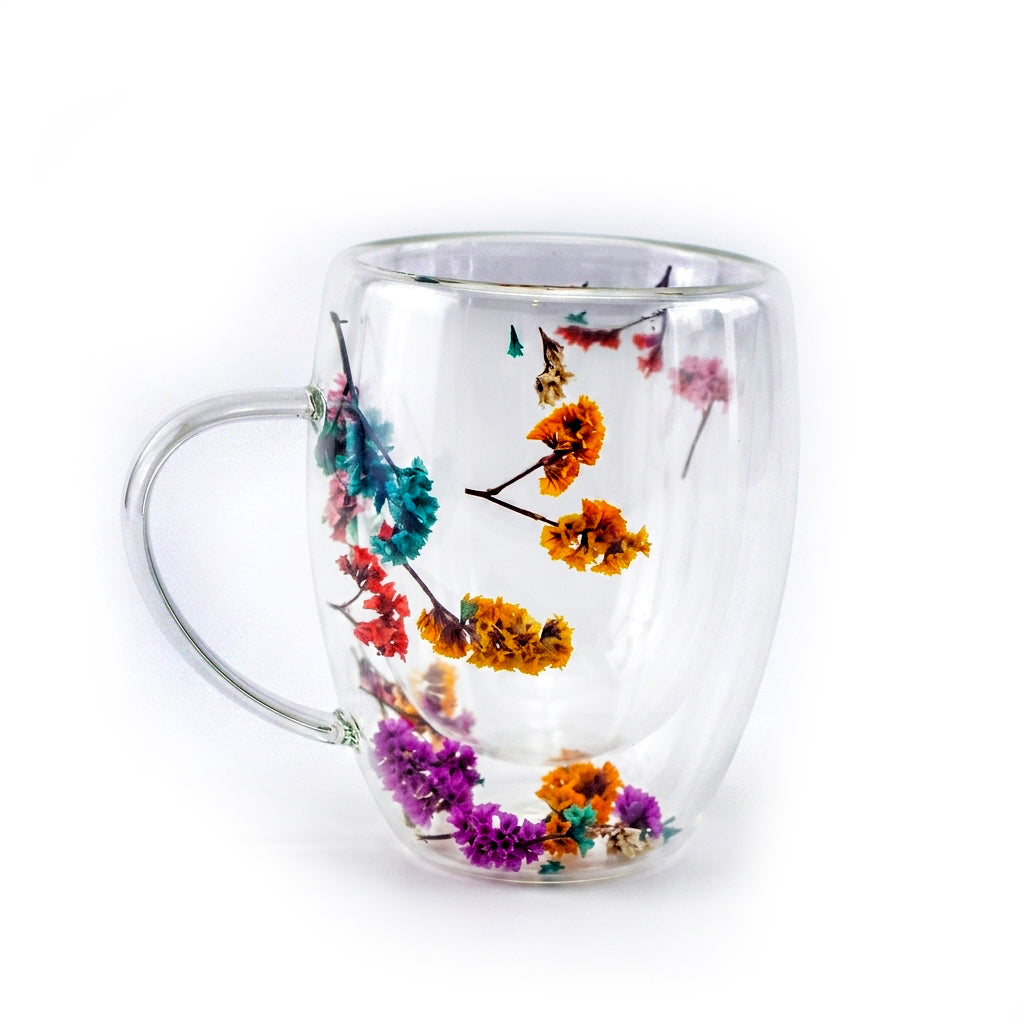 D.W.M 350 ML Double Wall Glass Mugs