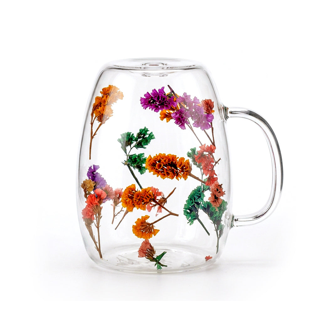 D.W.M 350 ML Double Wall Glass Mugs