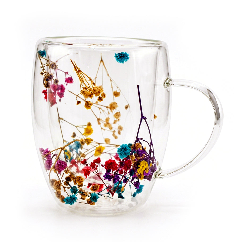 D.W.M 350 ML Double Wall Glass Mugs