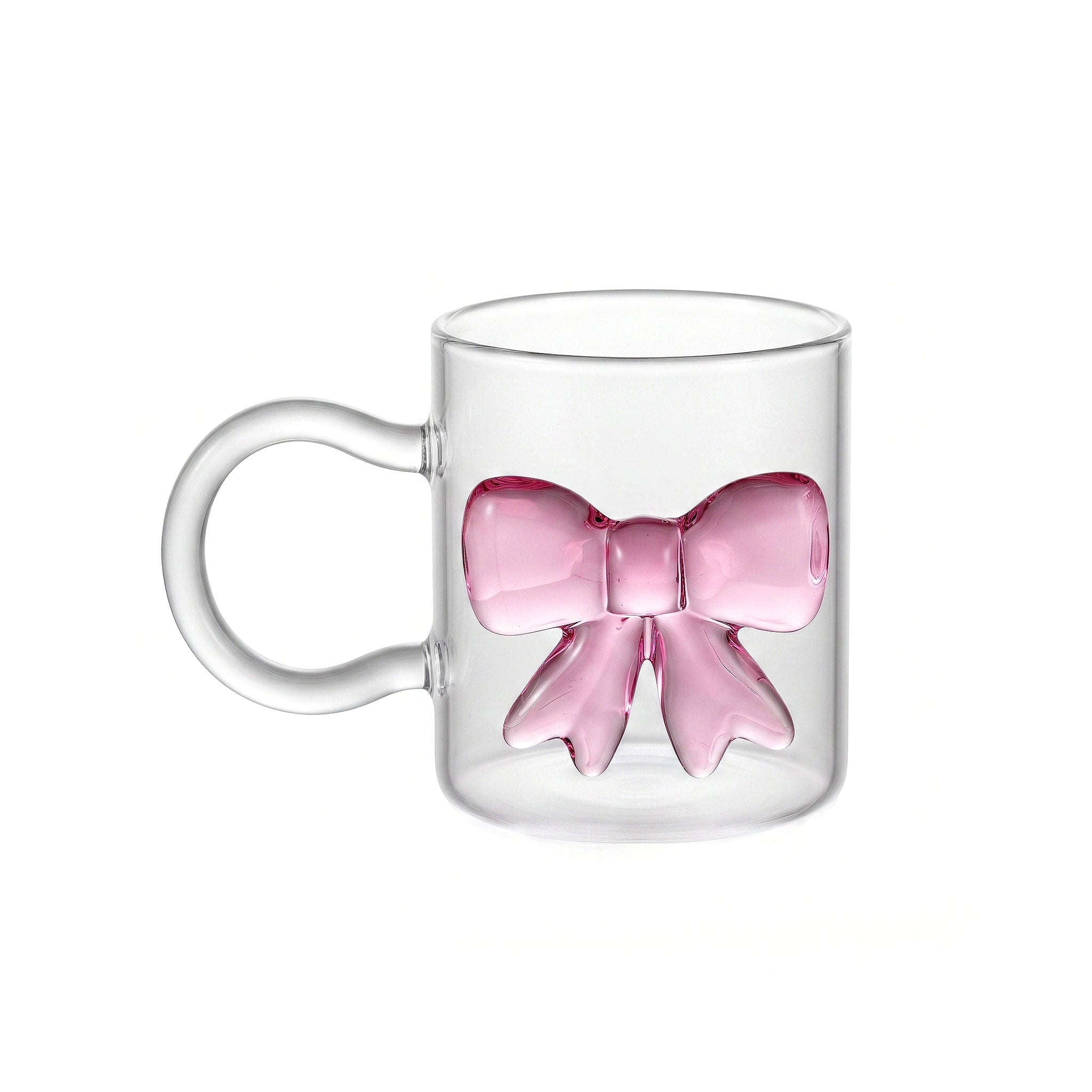 S.G 300 ML Borosilicate Glass Pink Bow Mug Kaka Bawa Sons