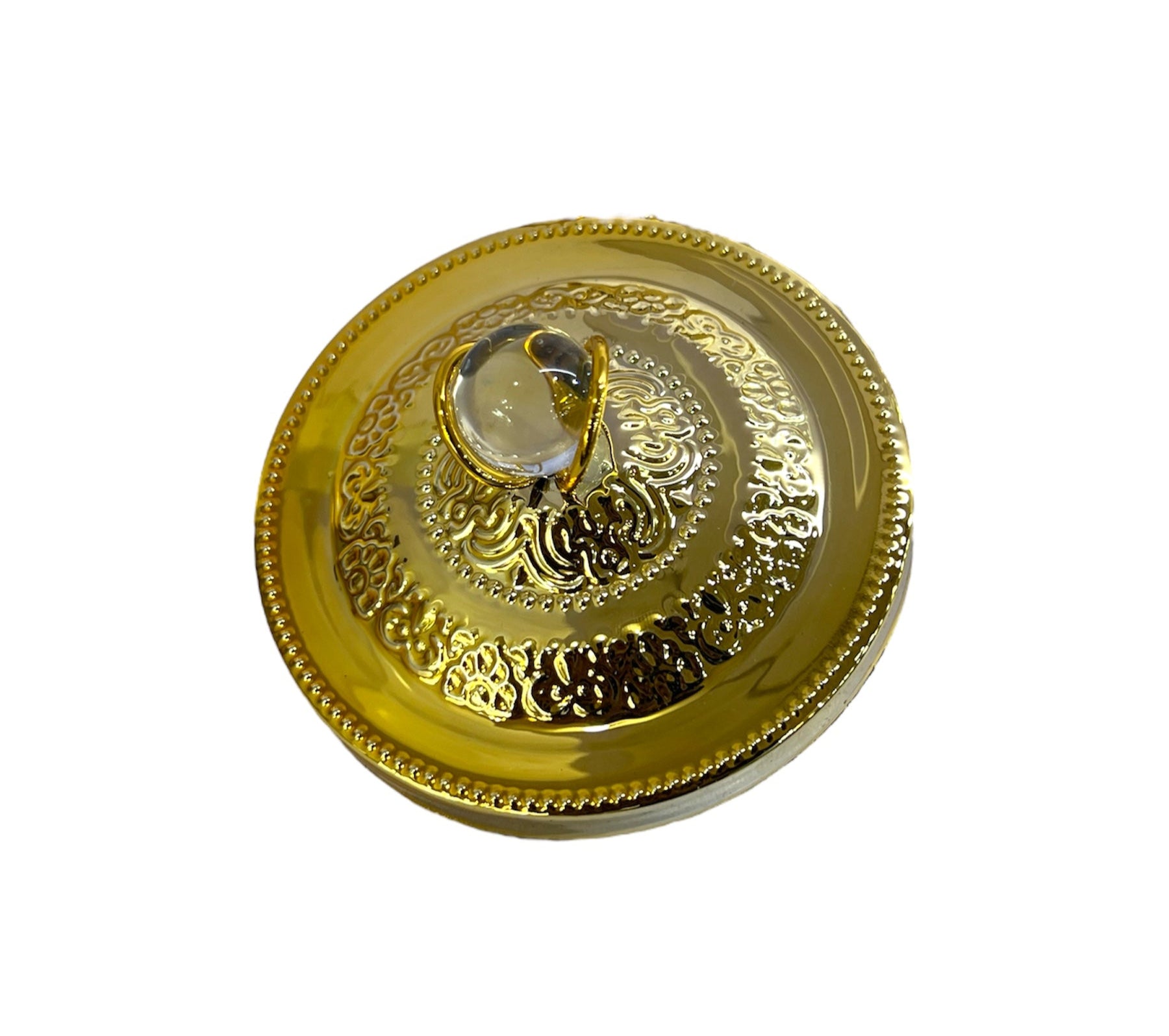 ORCHID DRY FRUIT DISH GOLDEN (4/POR)